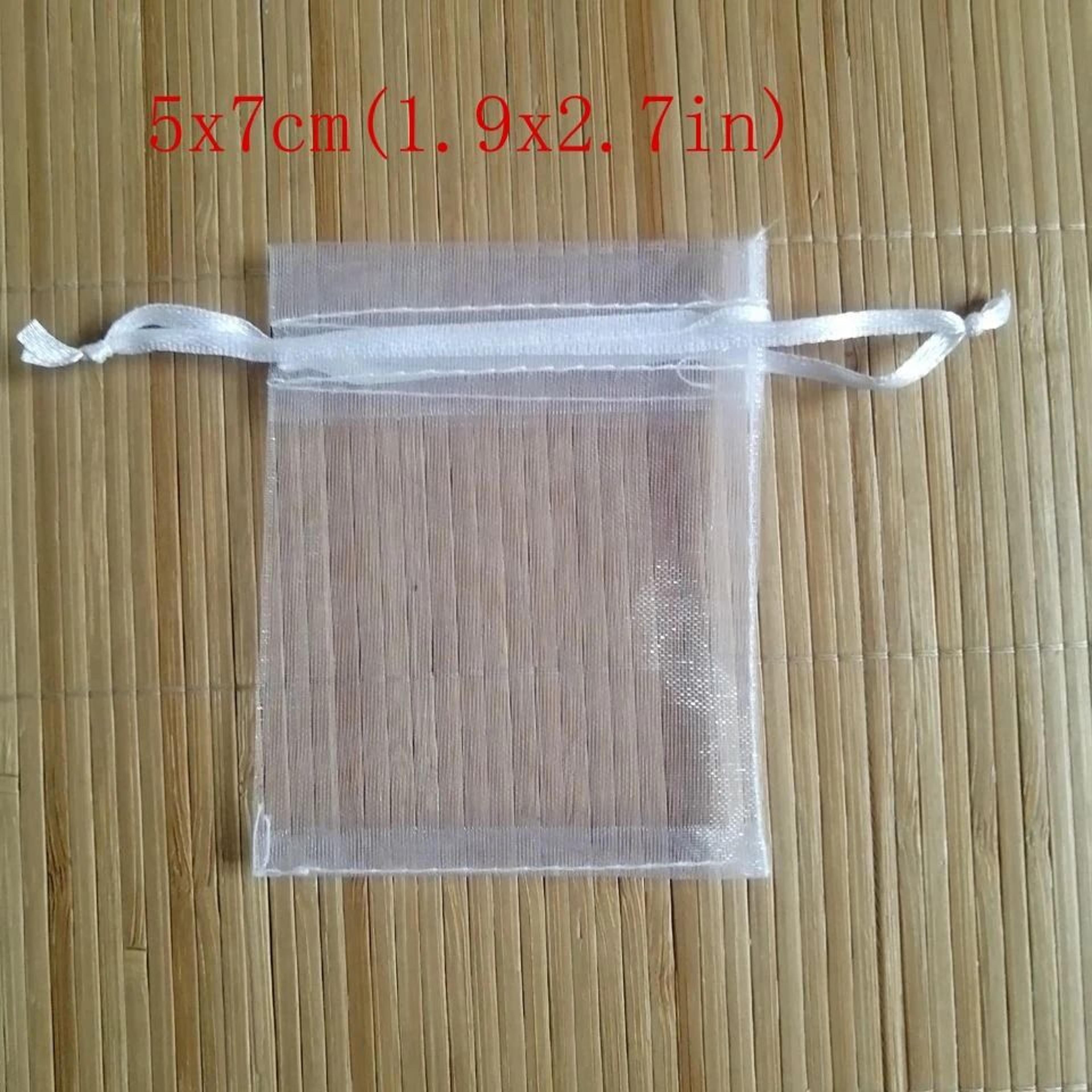 White Drawstring Organza Bags  HighPerformance Jewelry Package  Small Wedding Gift Pouches 5