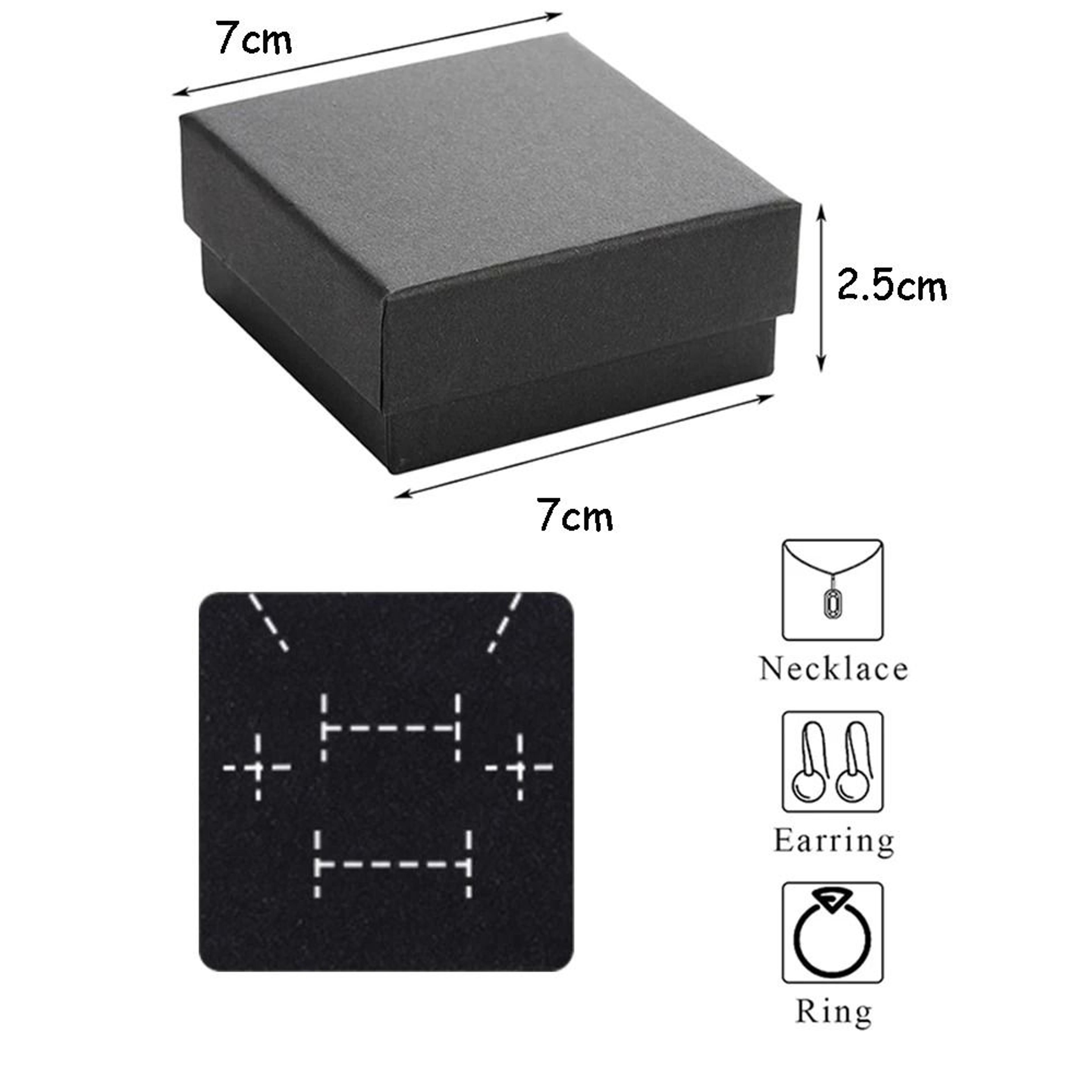 Black Kraft Jewelry Gift Boxes  HighPerformance Cardboard Packaging For Rings  Necklaces 32Pcs 1