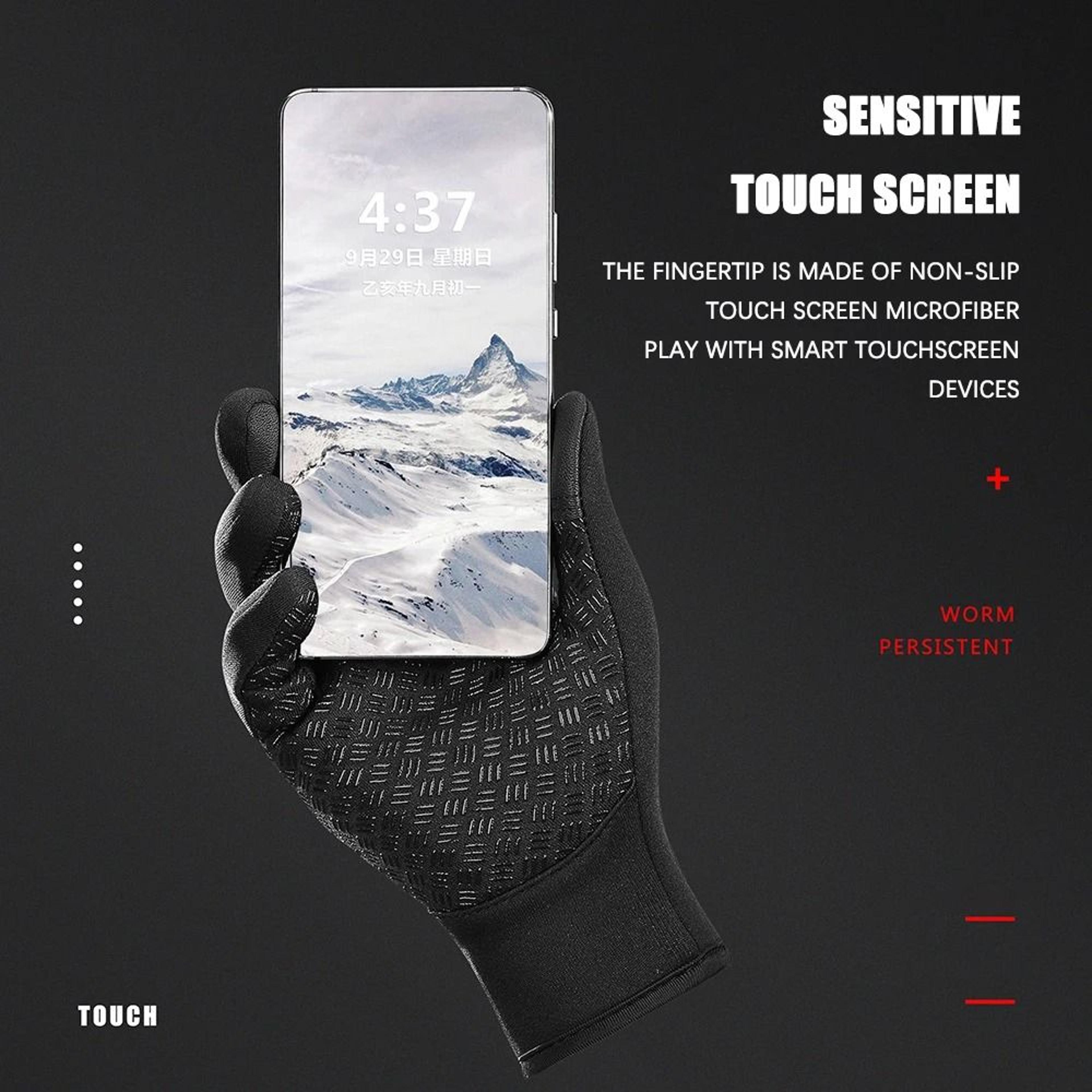 Winter Cycling  Motorcycle Gloves  HighPerformance Fleece Touch Screen Thermal Gloves 2