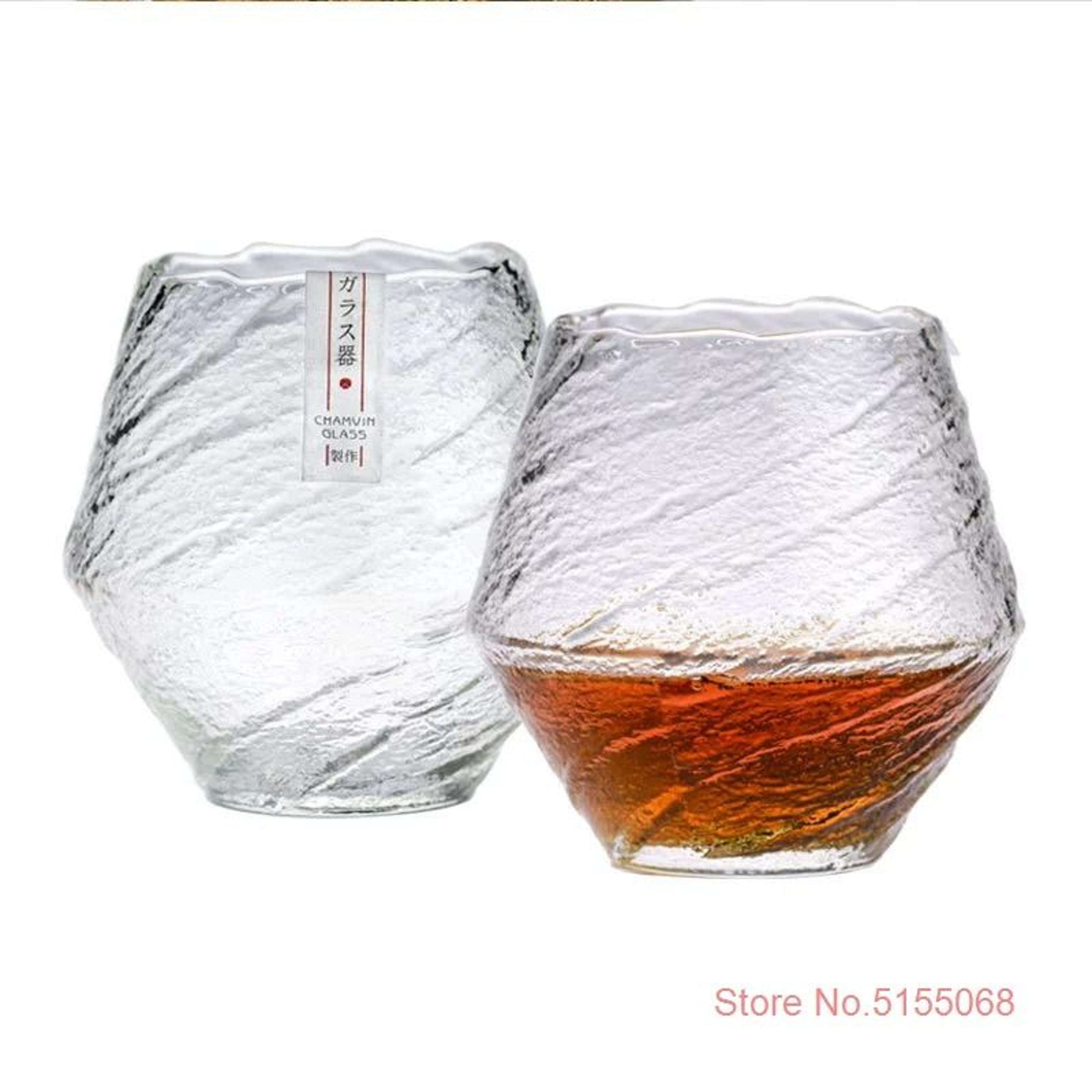 Japanese Hazy Air Whiskey Tumbler  HighPerformance Hammer Pattern Brandy  Wine Glass 5