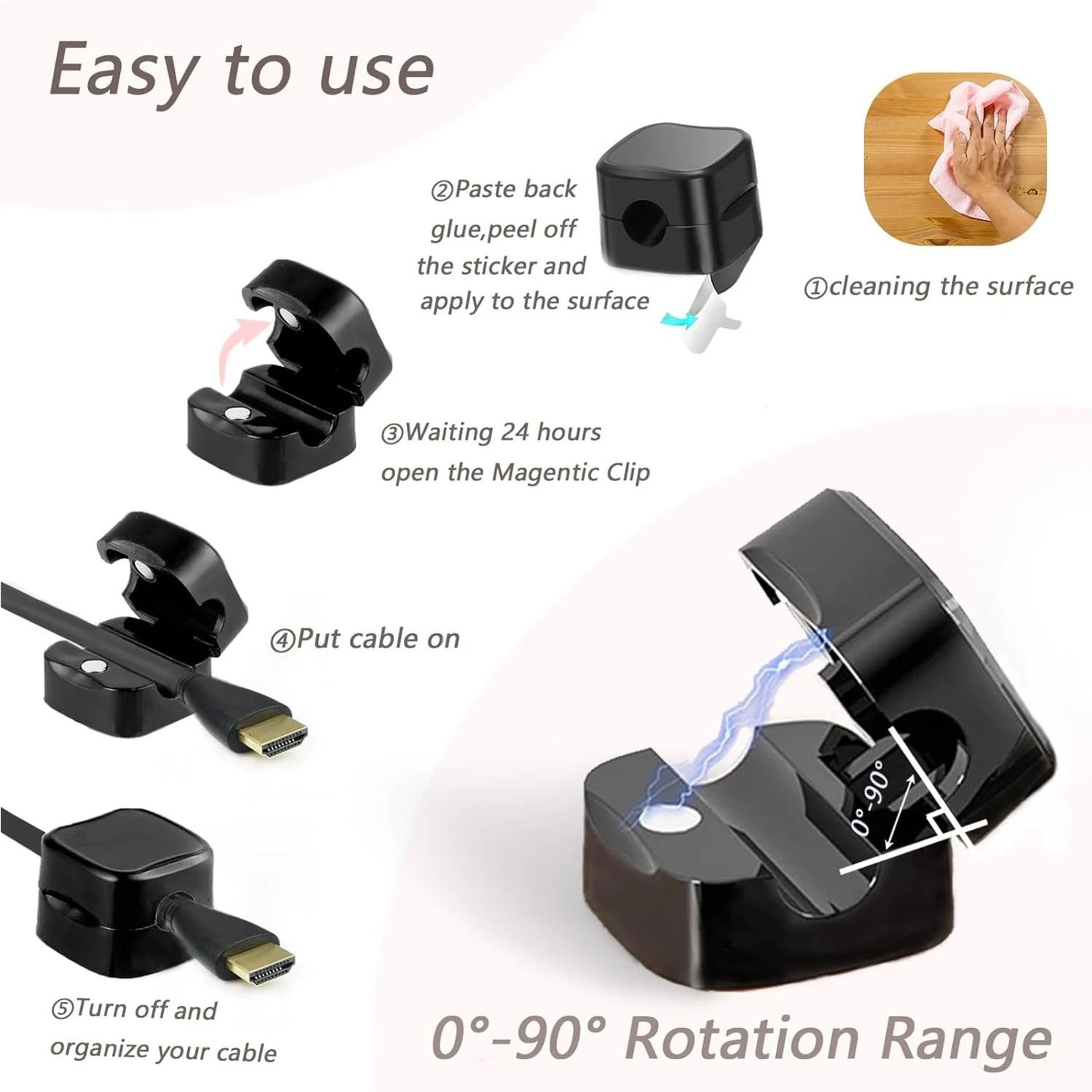 Magnetic Cable Organizer Clips  HighPerformance NonSlip Wire Organizer  Stable Cord Fixing For Desk 3