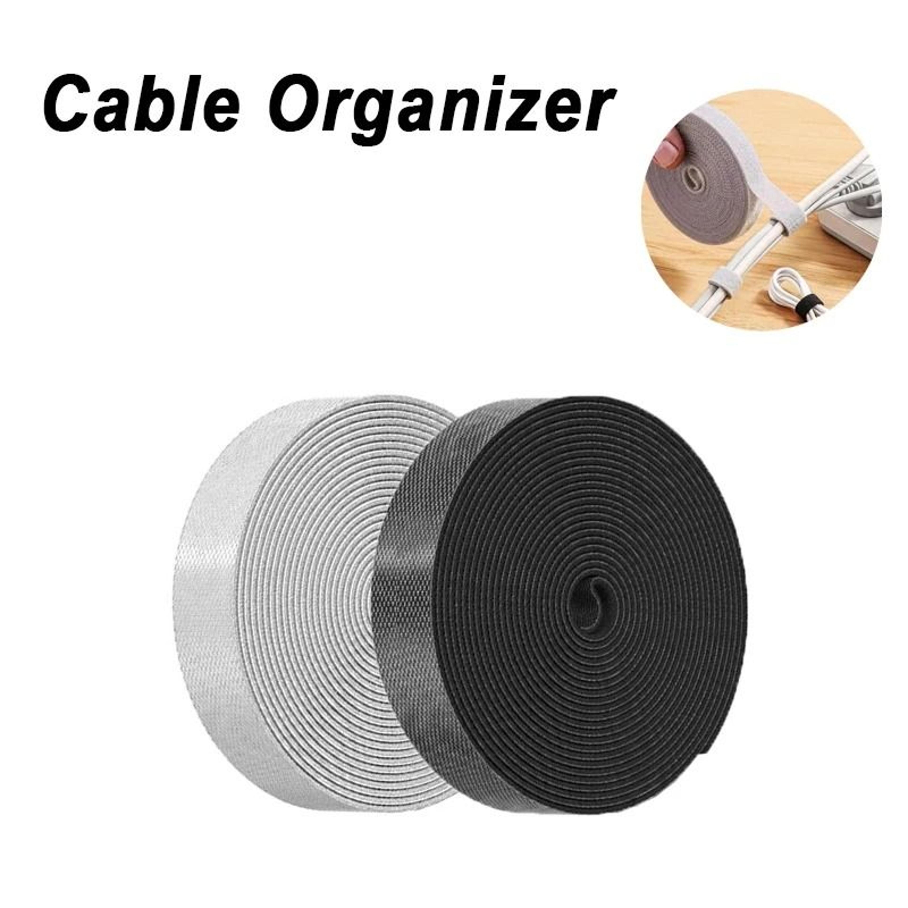5M Reusable Cable Organizer  HighPerformance FreeCut Fastening Tape For Professional Desk Wire Stor 0
