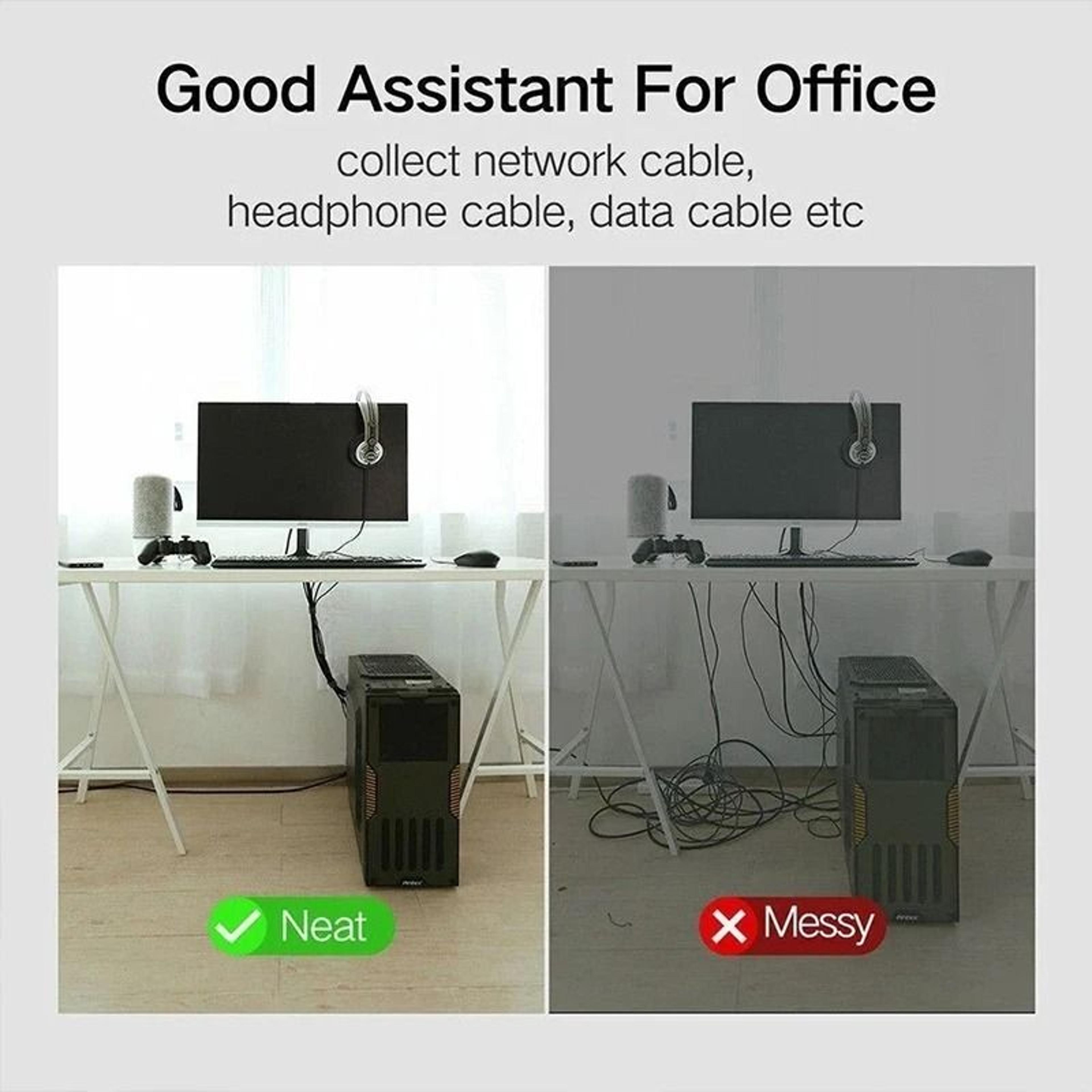 5M Reusable Cable Organizer  HighPerformance FreeCut Fastening Tape For Professional Desk Wire Stor 4