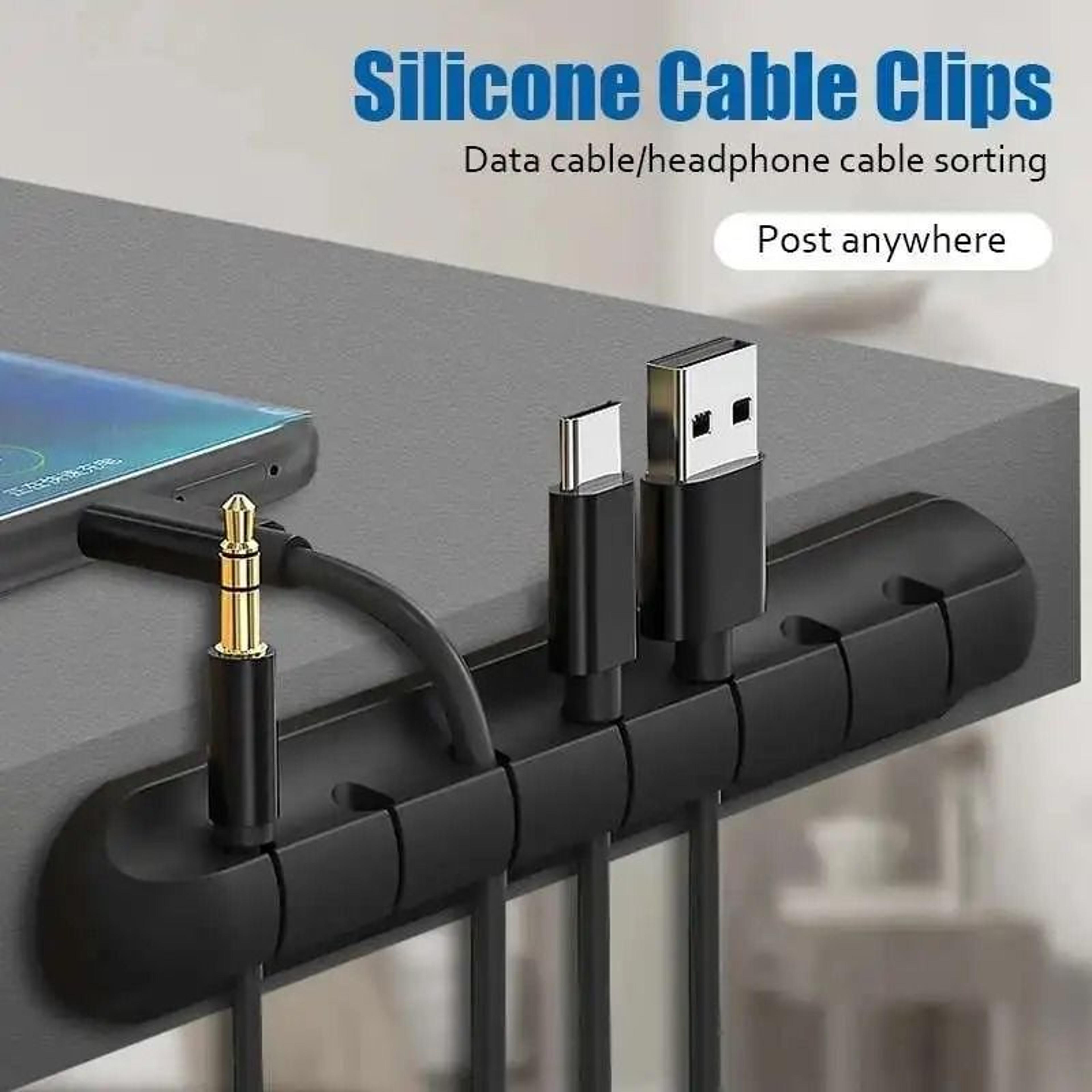 Silicone USB Cable Organizer  HighPerformance Desktop Tidy Clips  Mouse Wire Management Holder 0