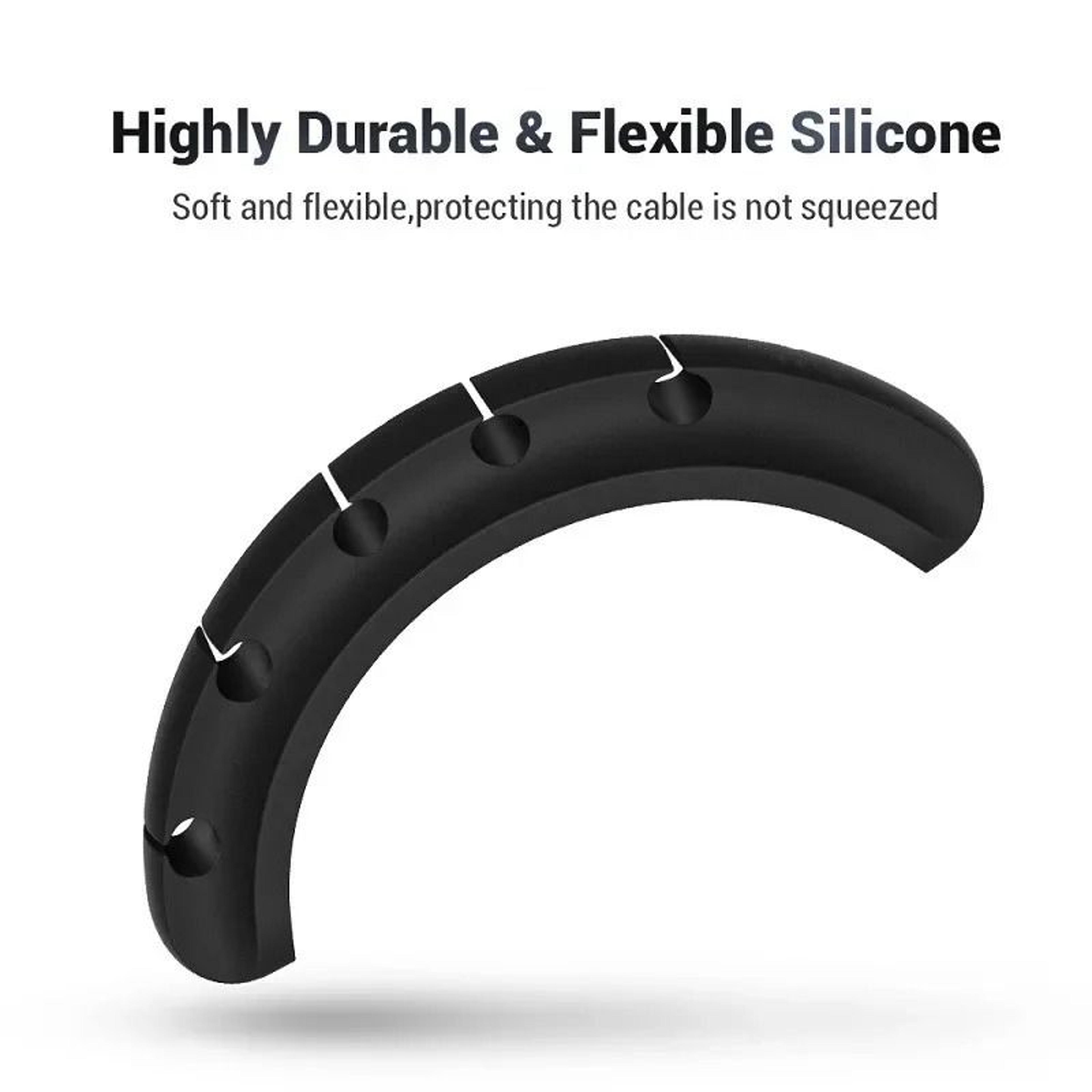 Silicone USB Cable Organizer  HighPerformance Desktop Tidy Clips  Mouse Wire Management Holder 1