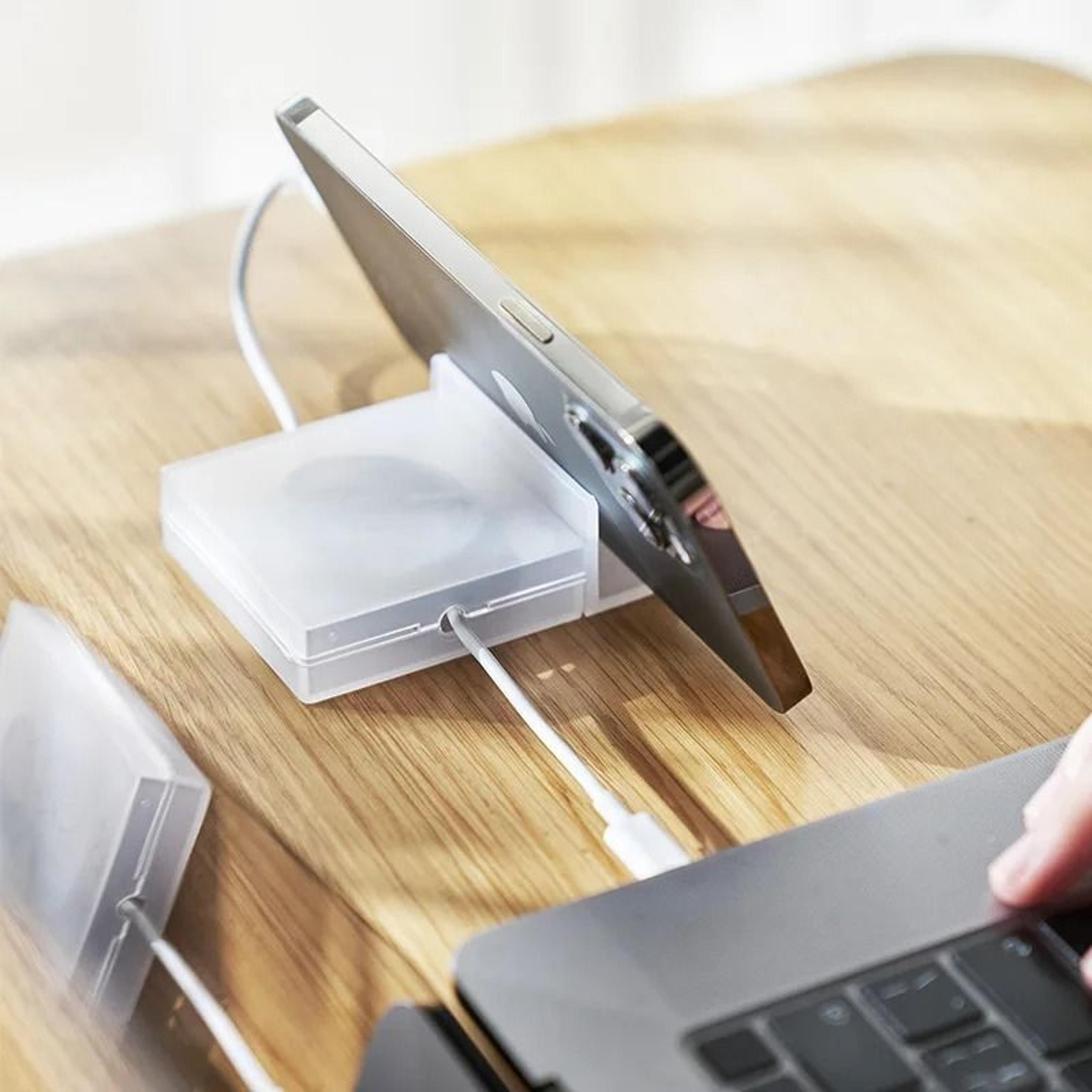 Portable Transparent MultiFunction Cable Winder  HighPerformance Retractable Phone Holder  Cord Sto 2