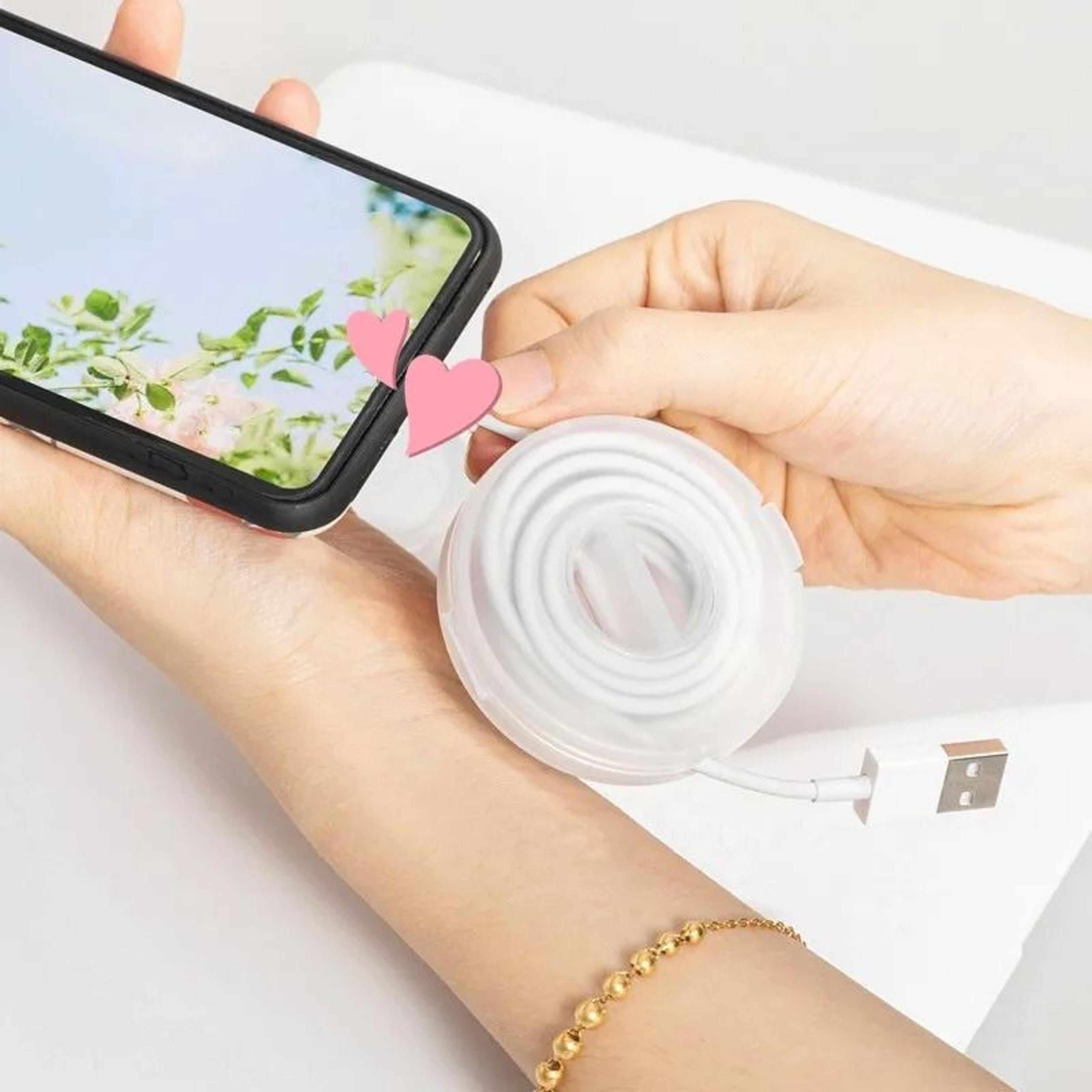 Portable Transparent MultiFunction Cable Winder  Retractable Cord Organizer  Phone Holder 2