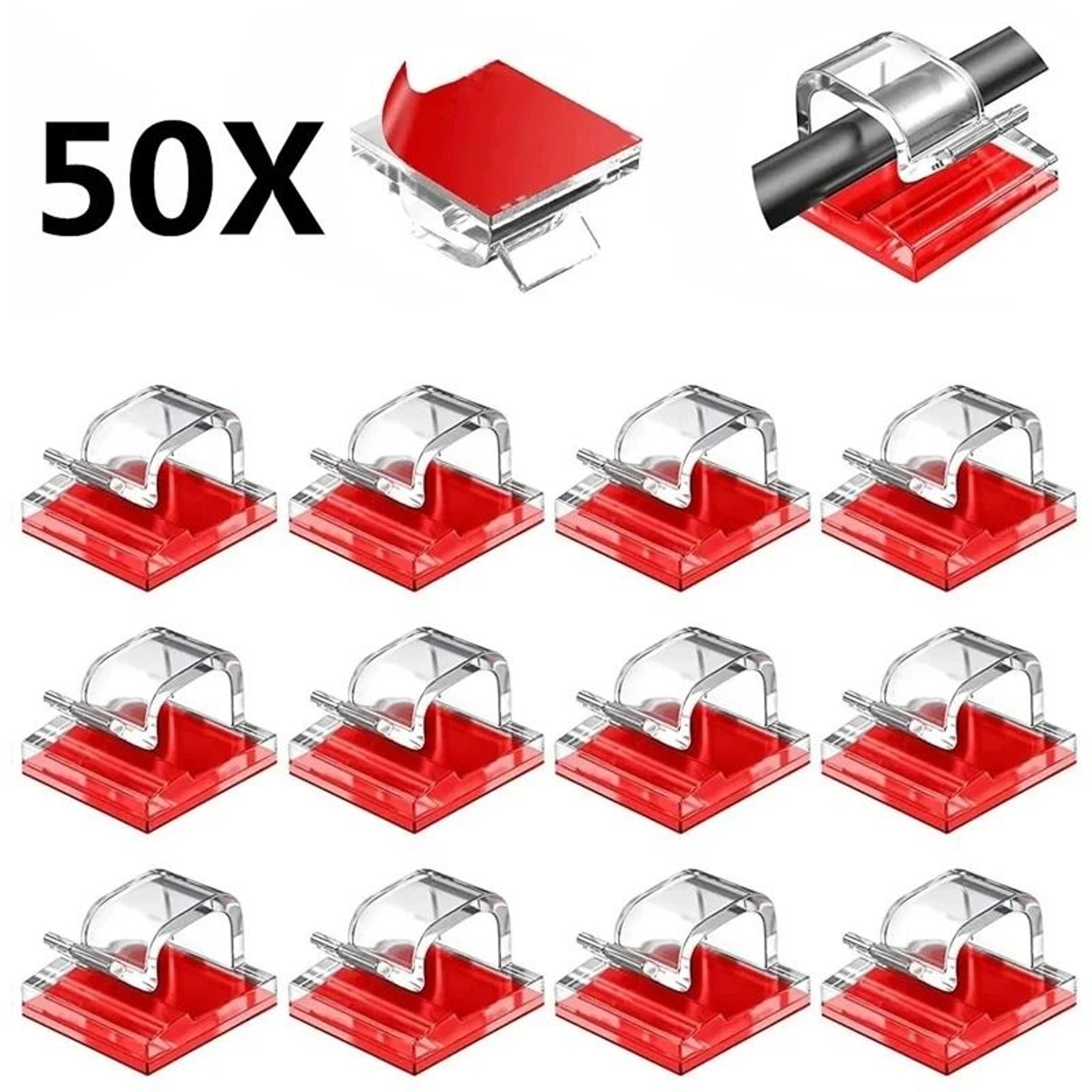 SelfAdhesive Cable Fixer Clips  HighPerformance Management Clamps For Home Office And Car 0
