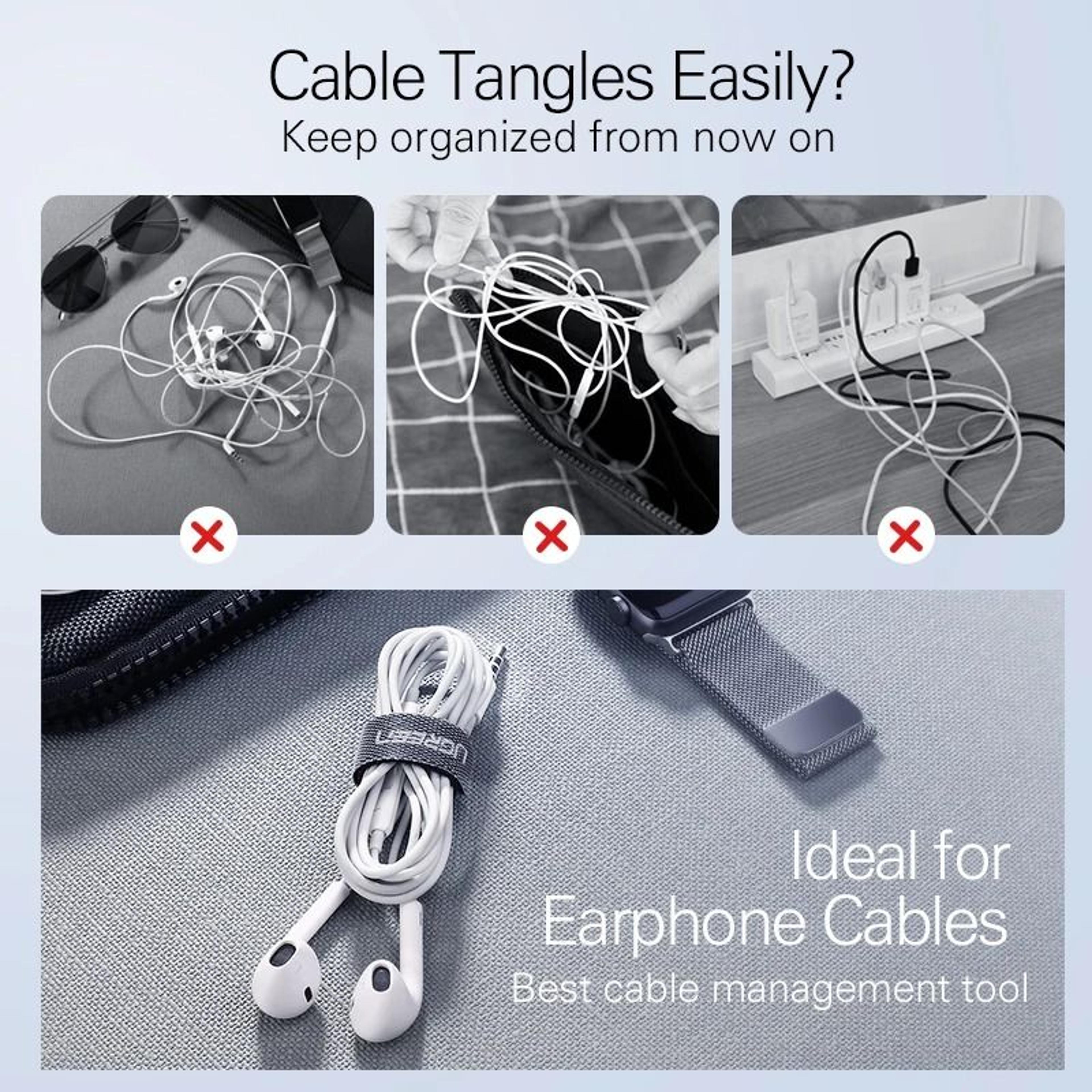 UGREEN Cable Organizer  HighPerformance HookandLoop Wire Management  Charger Protector 1