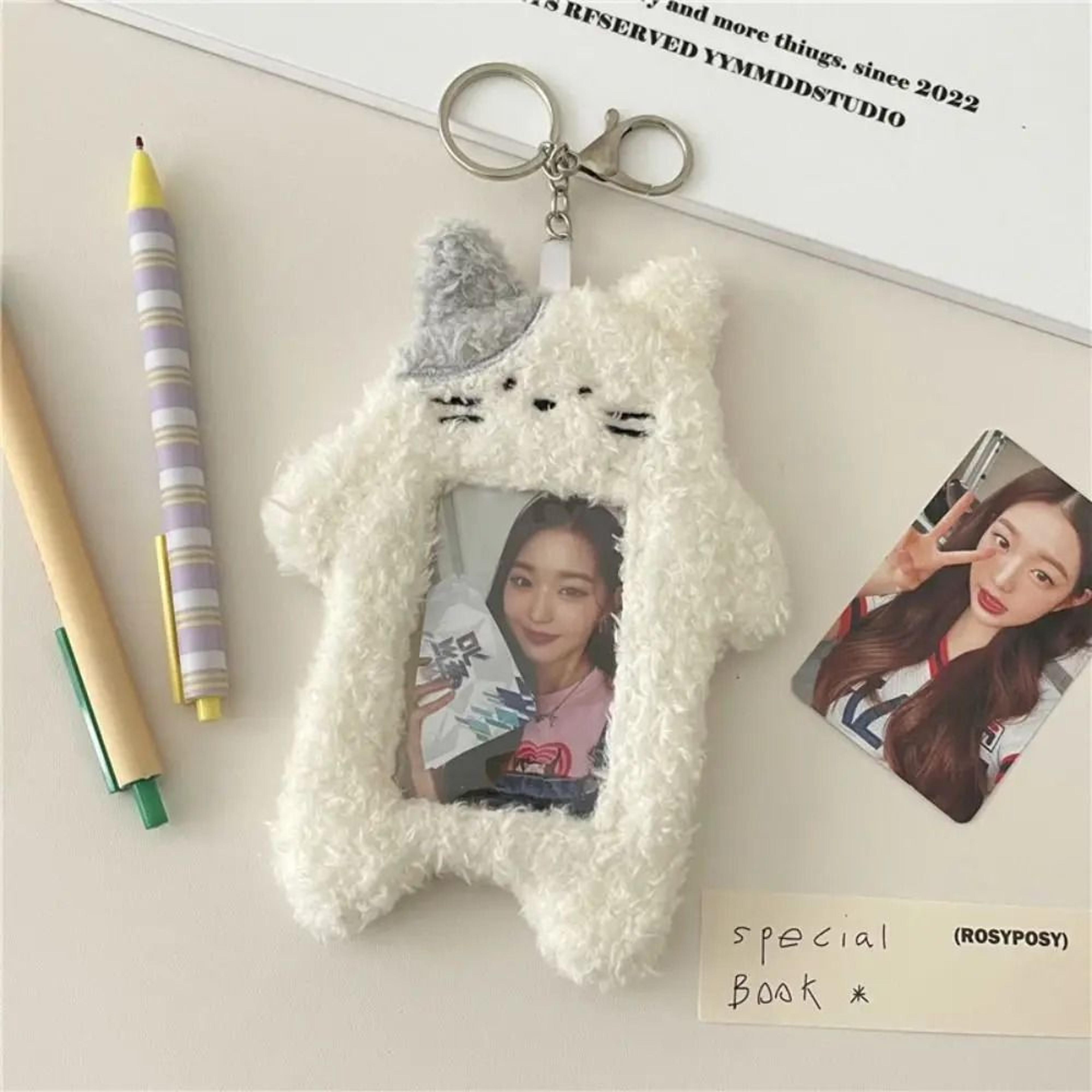 Cute Plush Photocard Case  HighPerformance Cartoon Bag Keychain  Idol Photo Protective Cover 7