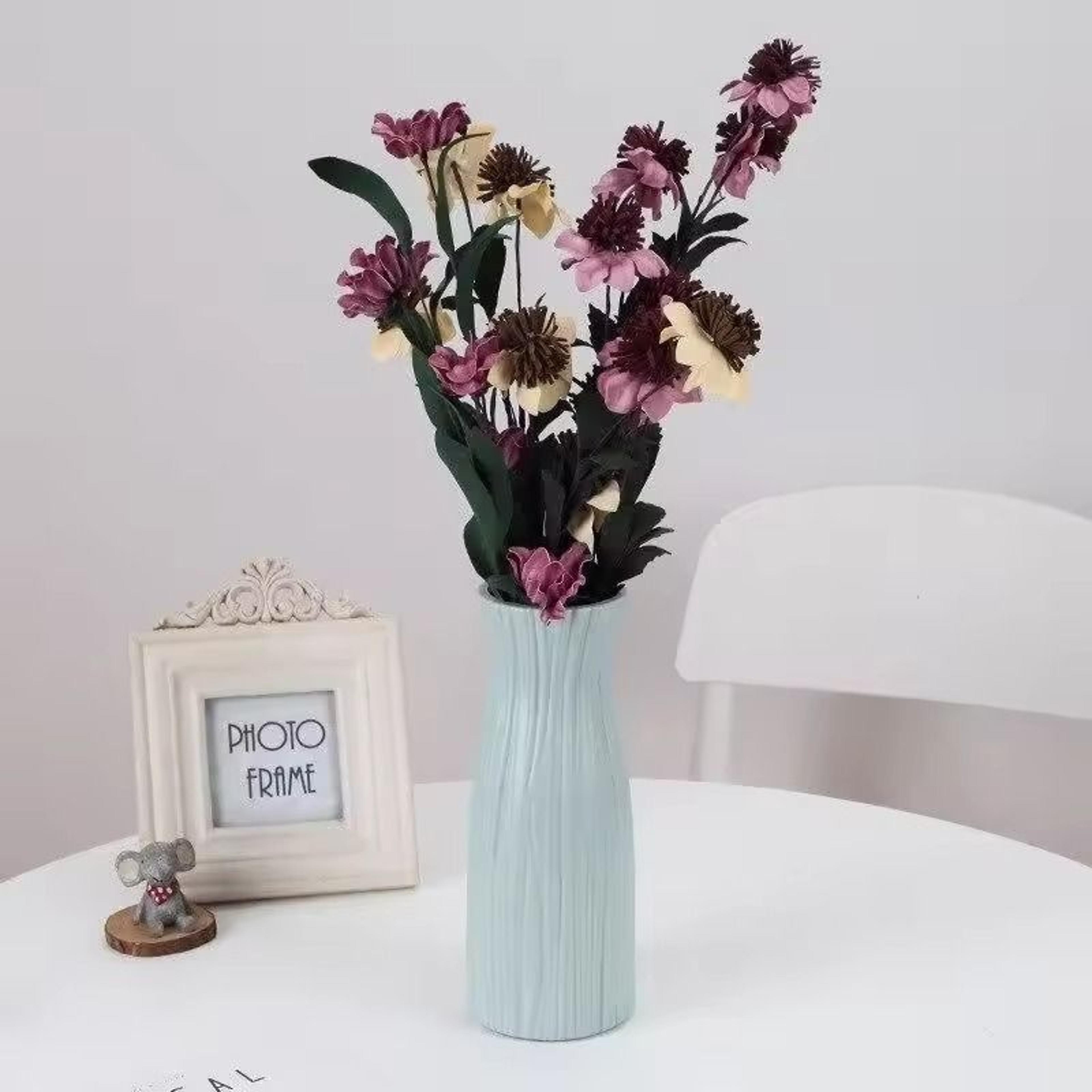 Nordic Imitation Ceramic Plastic Vase  HighPerformance Minimalist Flower Pot  Decor Basket 1