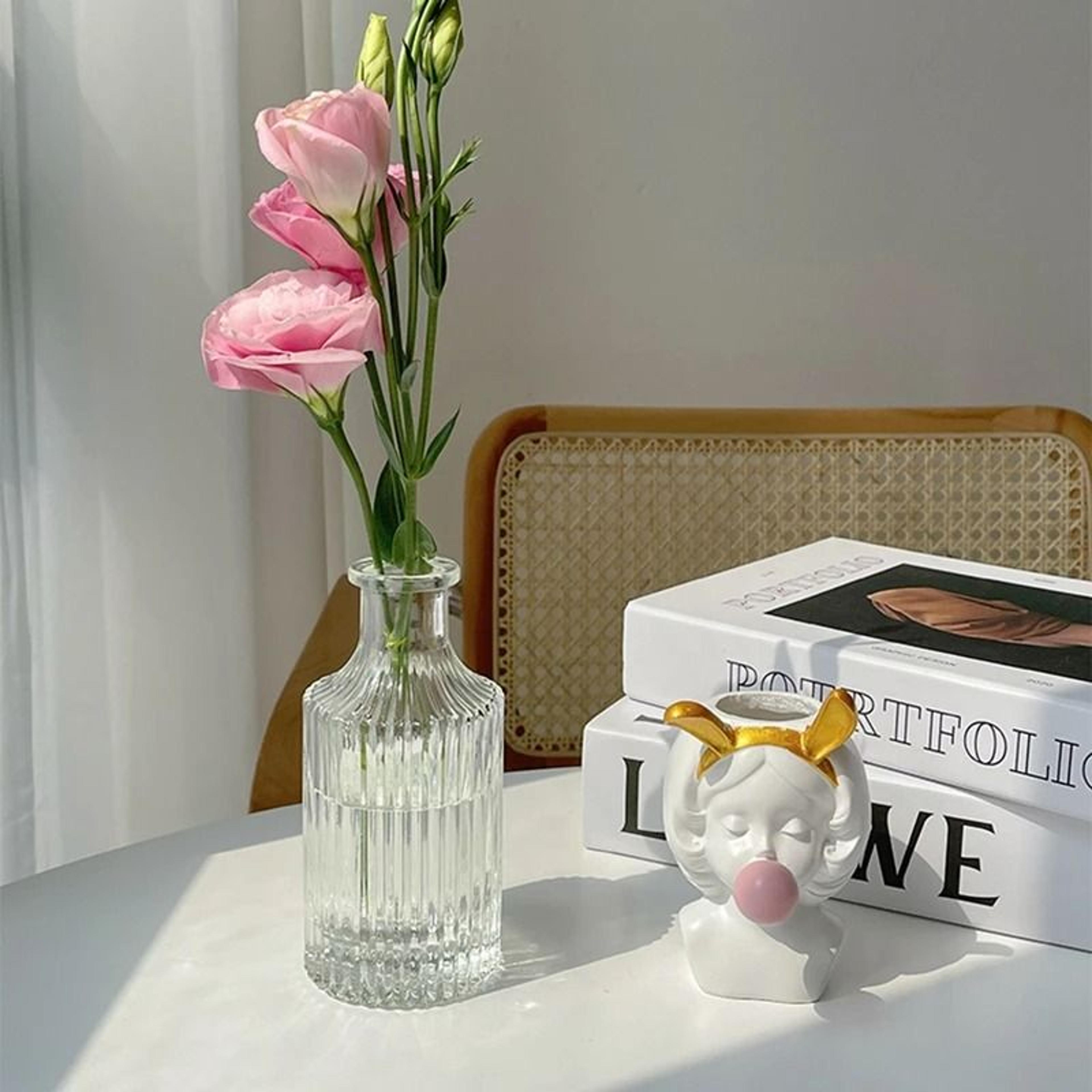 Mini Transparent Nordic Glass Vase  HighPerformance Hydroponic Plant Vase  Modern Living Room Ornam 2