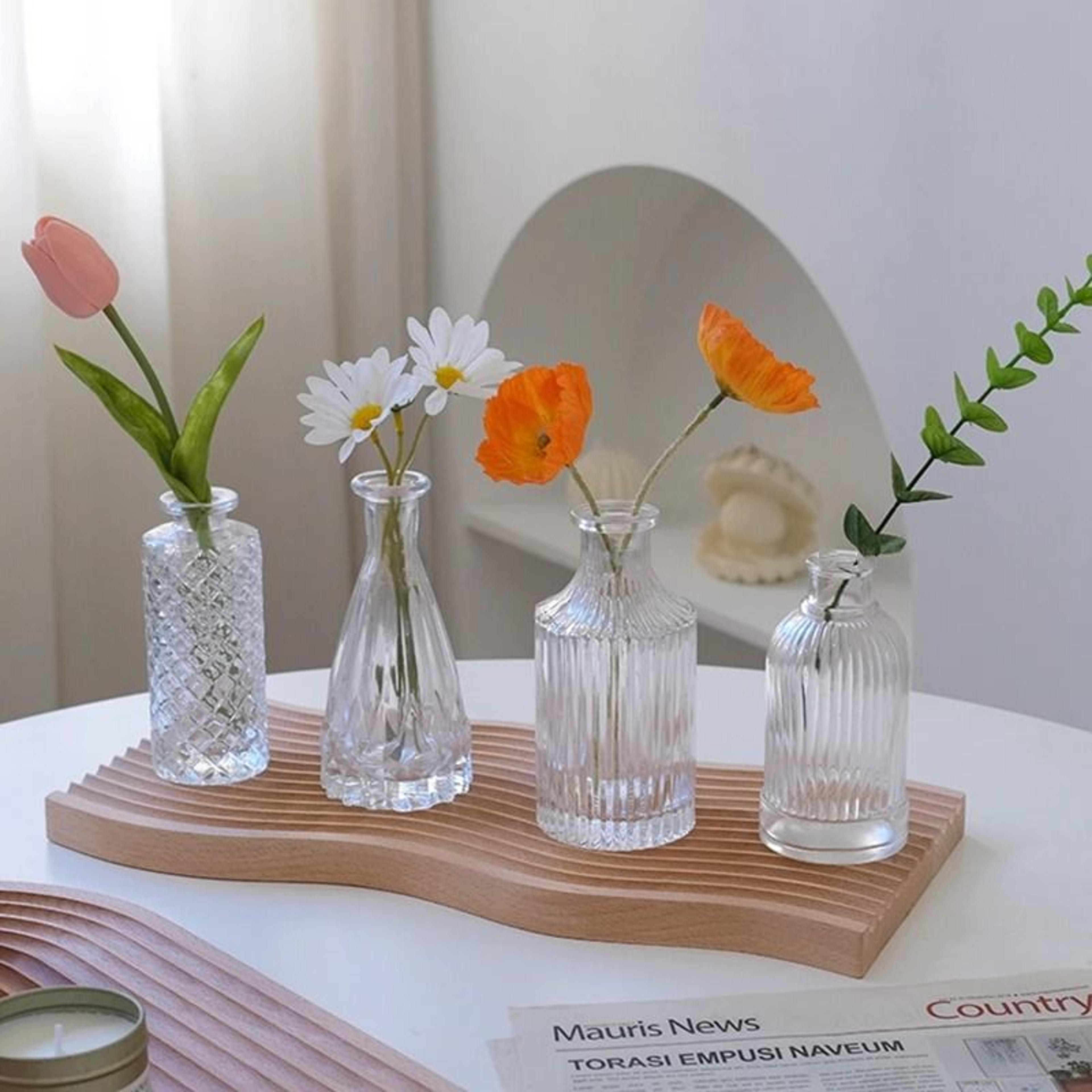 Mini Transparent Nordic Glass Vase  HighPerformance Hydroponic Plant Vase  Modern Living Room Ornam 4
