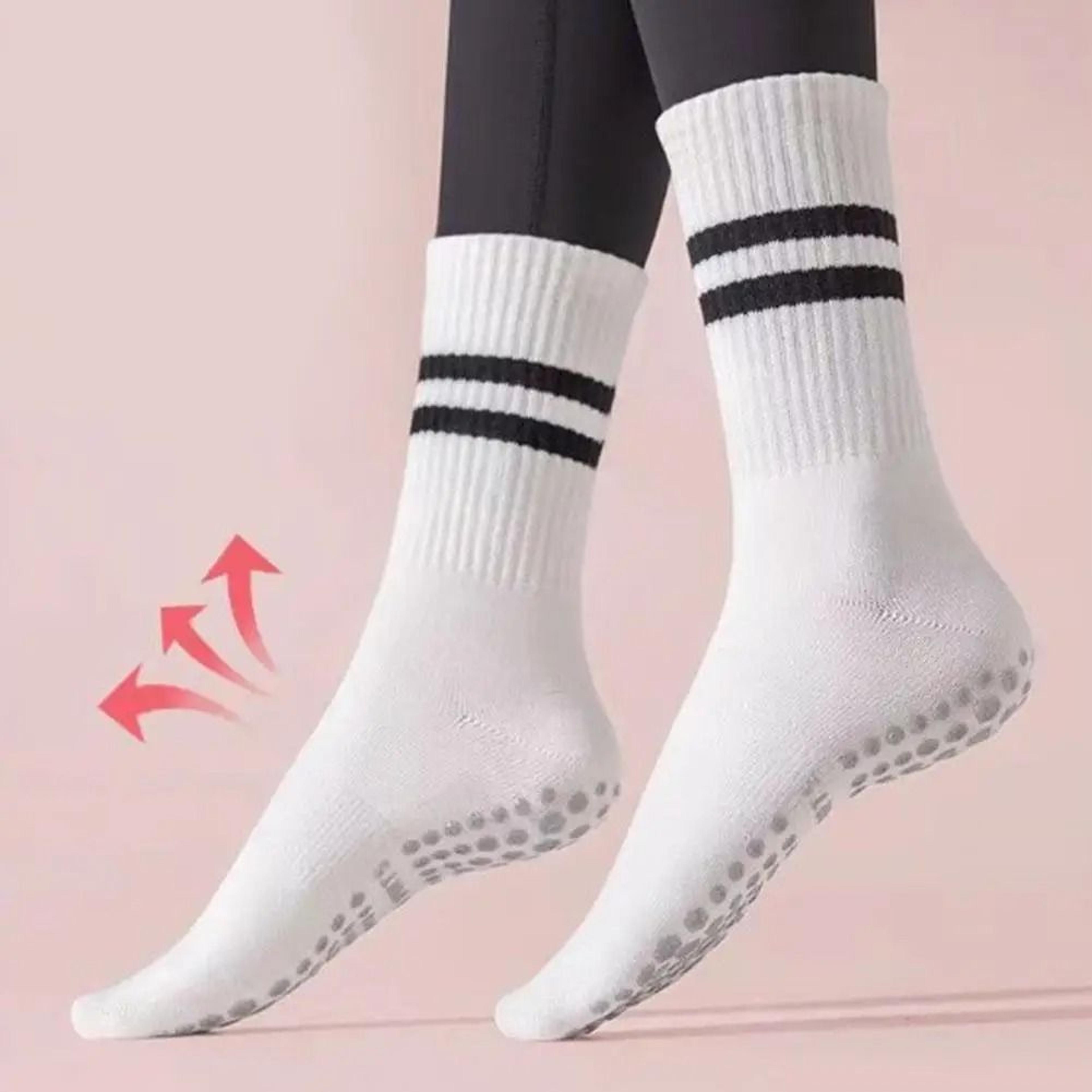 Professional MidTube Sports Socks  HighPerformance NonSlip Silicone Fitness Socks  Gym Pilates Yoga 1