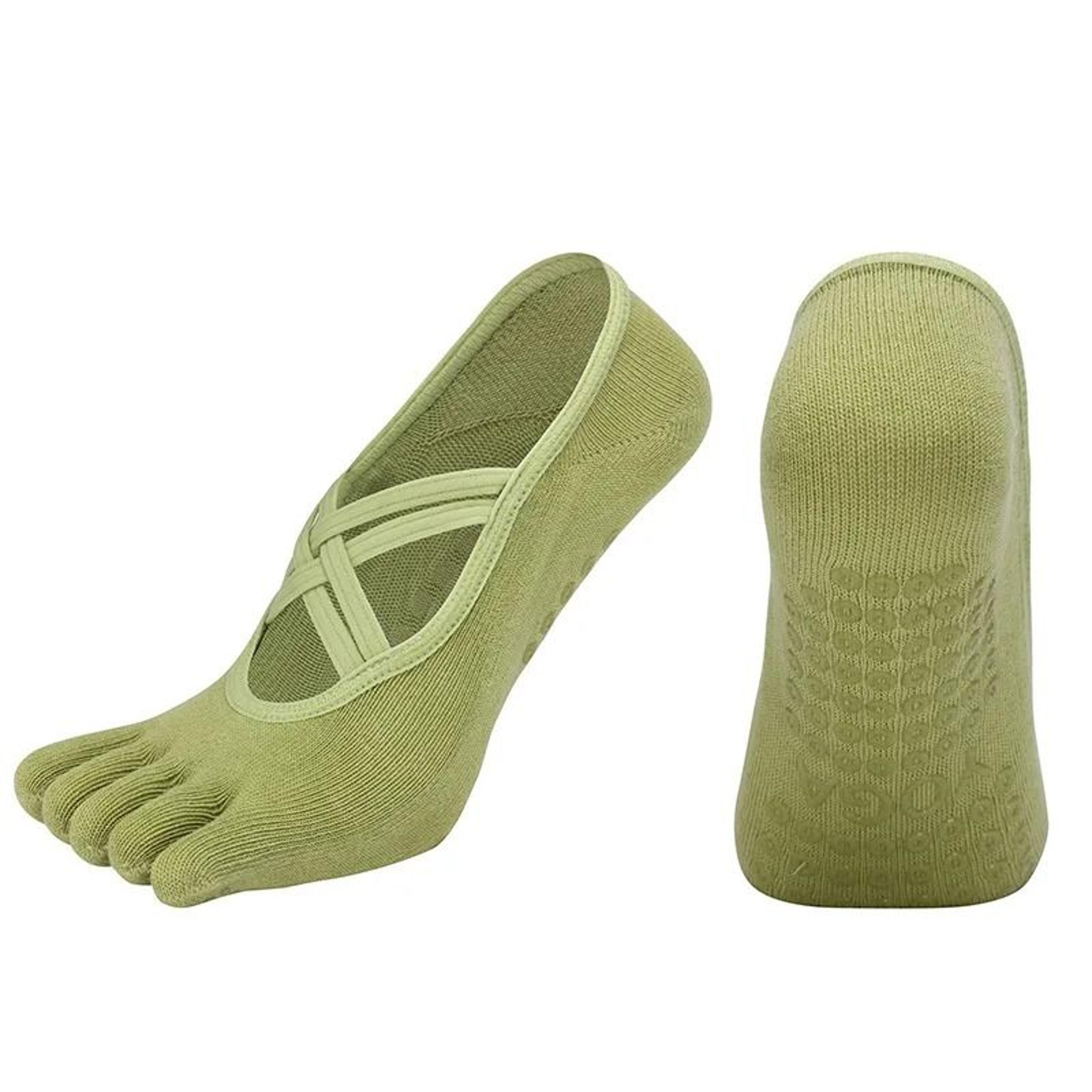 FiveToe AntiSlip Pilates Socks  HighPerformance Silicone Grip Yoga Socks  Bandage Fitness Sports Co 14