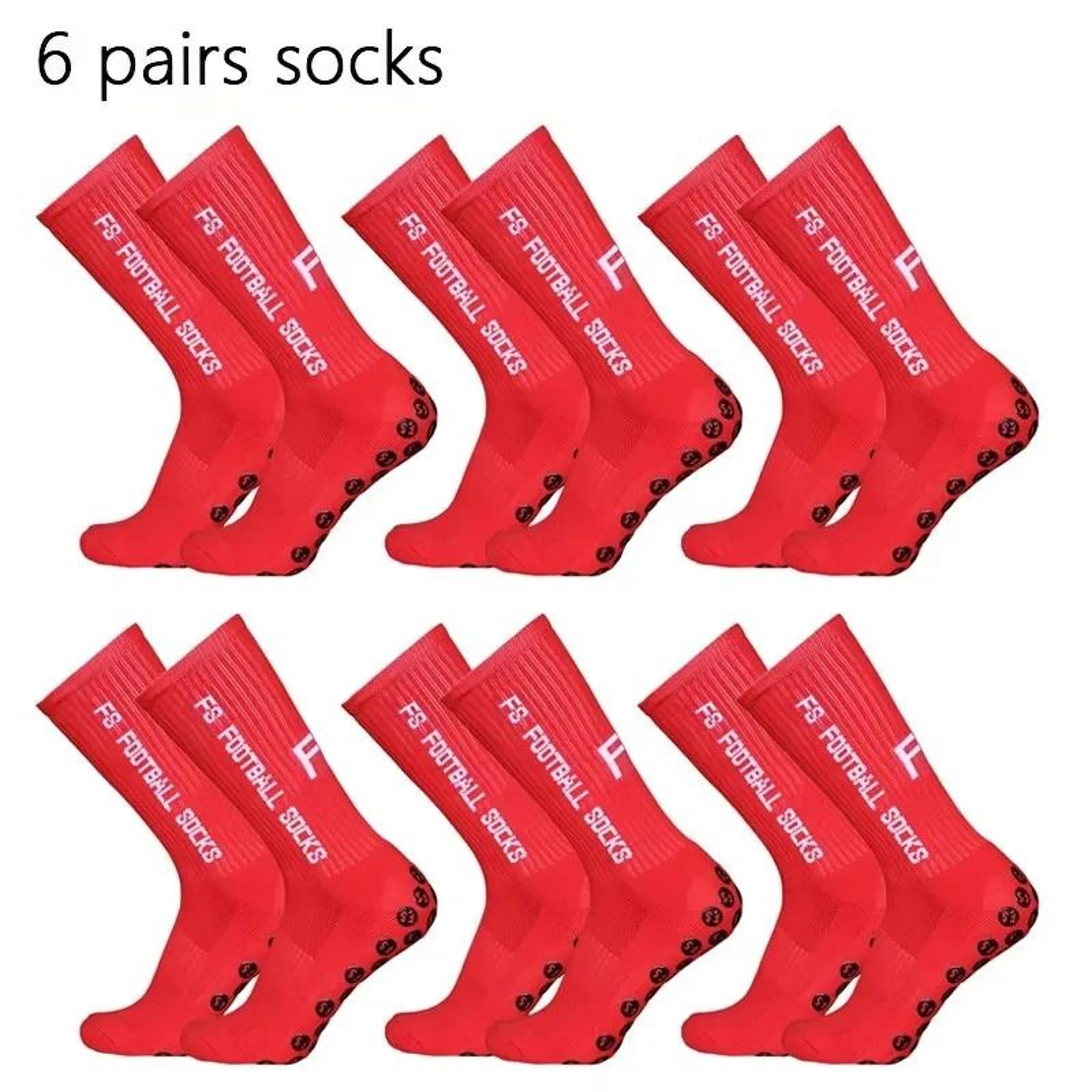 6 Pairs Professional Soccer Grip Socks Non Slip Silicone Bottom Breathable Football Sports Socks 4