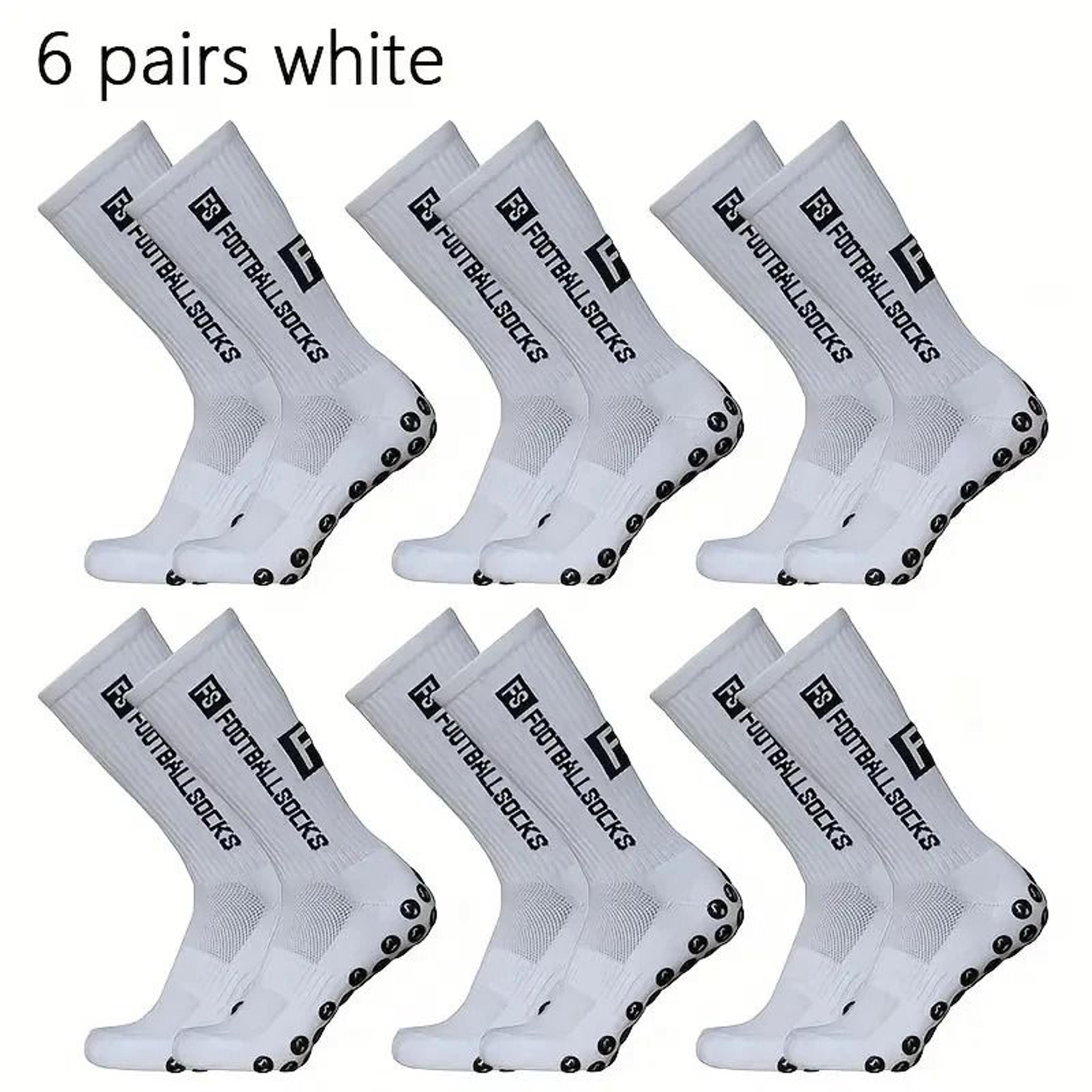 6 Pairs Professional Soccer Grip Socks Non Slip Silicone Bottom Breathable Football Sports Socks 6