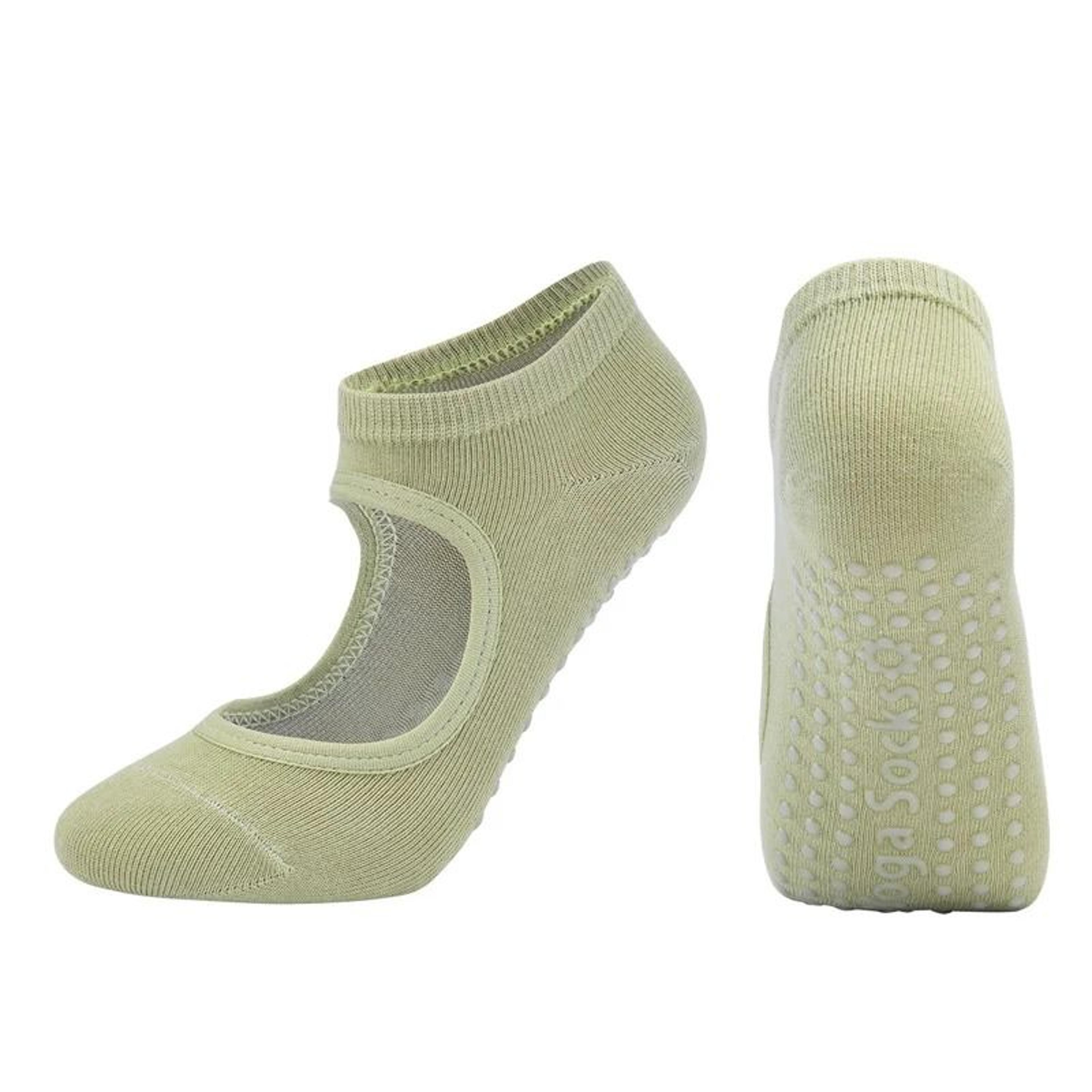 Customized Women Pilates Socks Anti Slip Breathable Backless Yoga Ballet Dance Sports Socks 13
