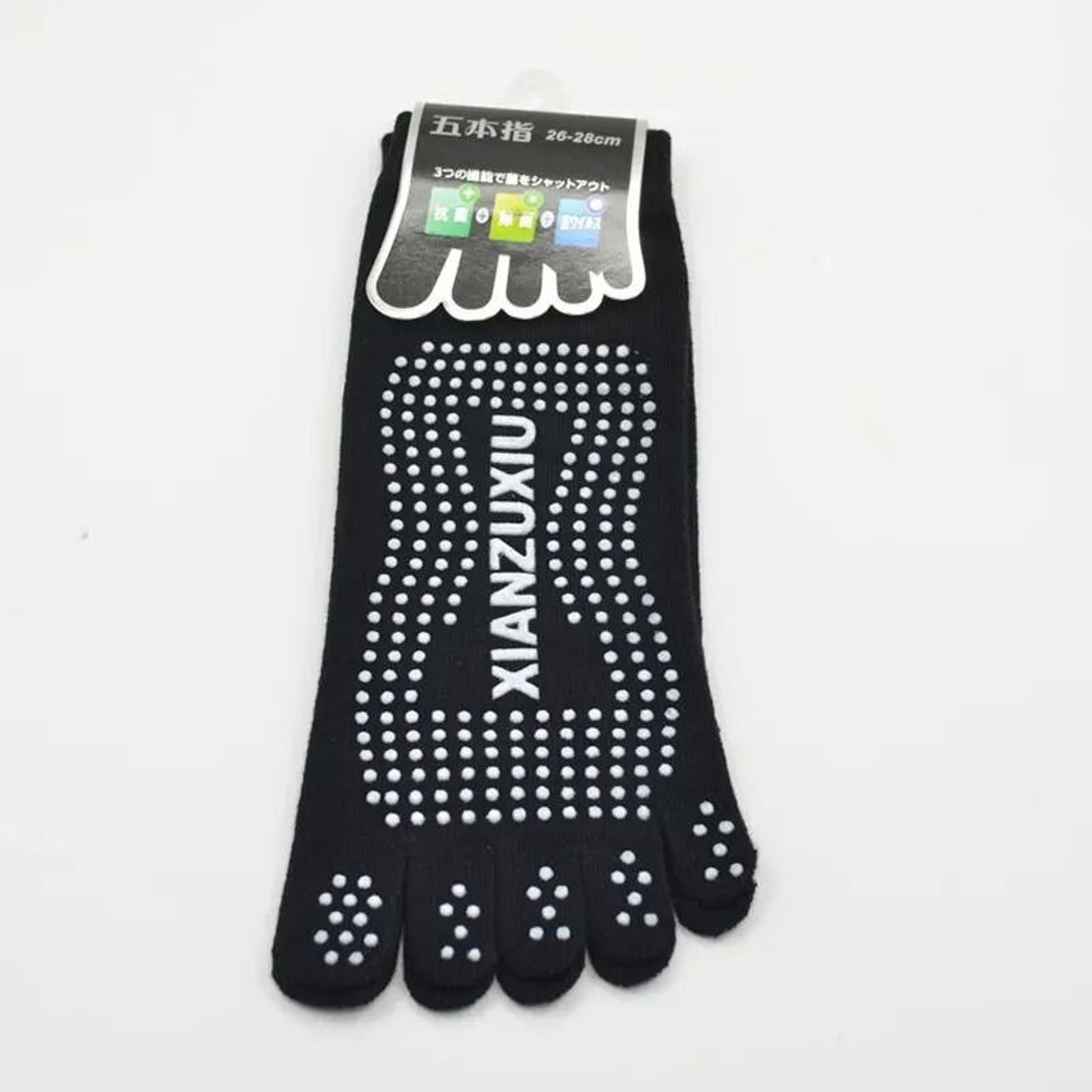 Mens Professional Wholesale Cotton Five Finger Massage Yoga Socks Breathable Non Slip Pilates Sport 1