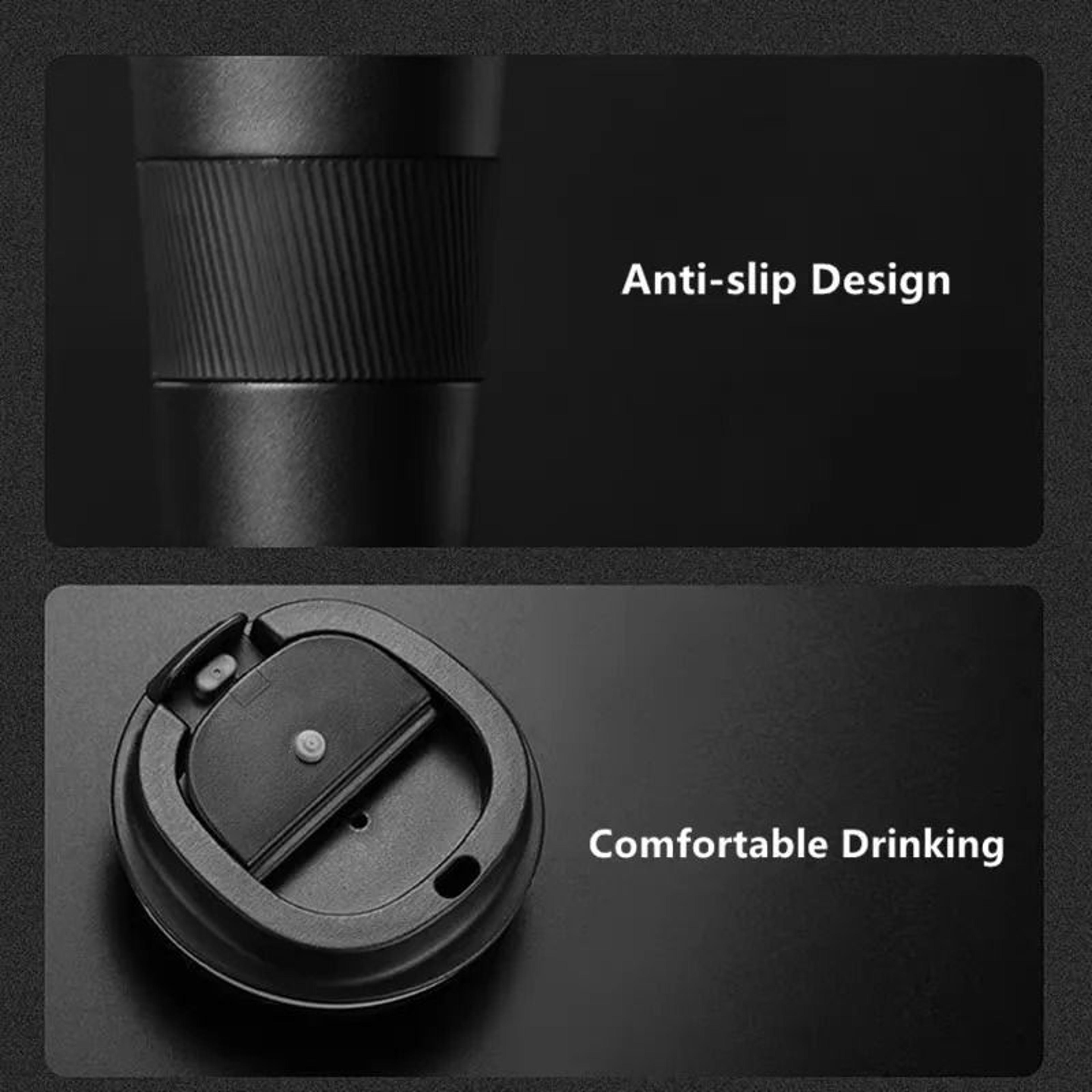 304 Stainless Steel Vacuum Insulated Water Bottle Anti Slip Coffee Thermal Mug Portable Office Gift 2