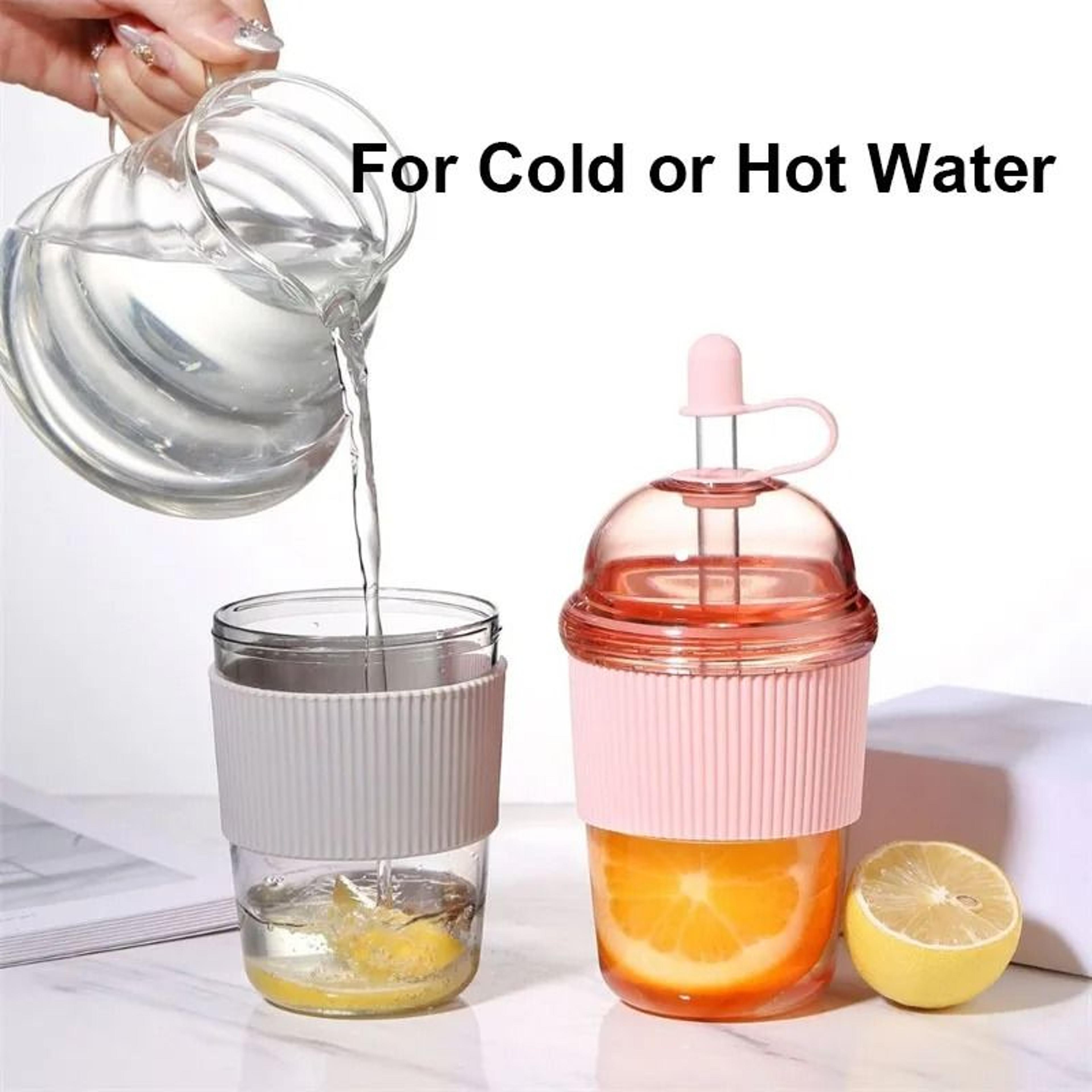 430ML Ins Style Straw Cup With Lid Large Capacity Bubble Boba Tea Coffee Milk Juice Mug Office Wate 2