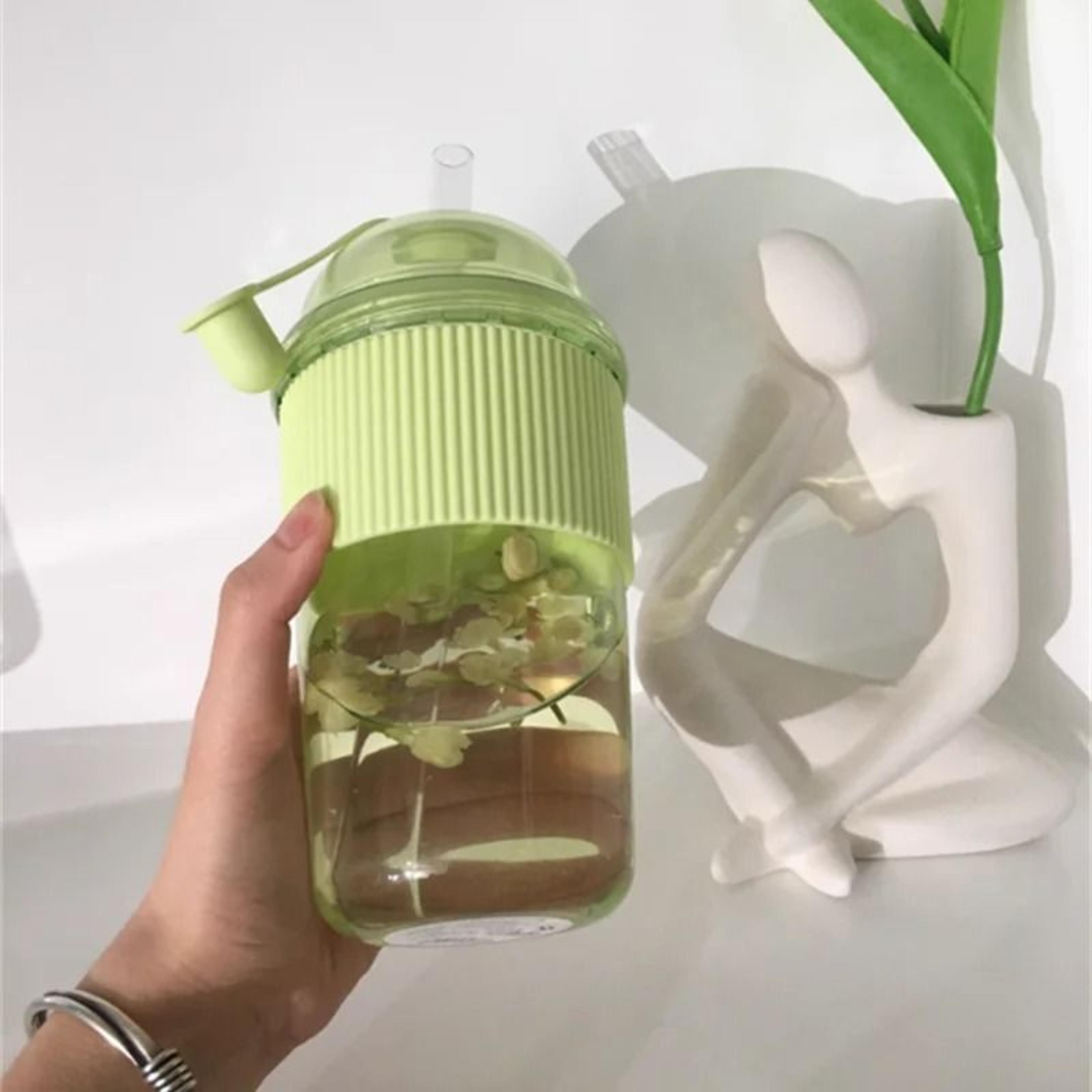 430ML Ins Style Straw Cup With Lid Large Capacity Bubble Boba Tea Coffee Milk Juice Mug Office Wate 3
