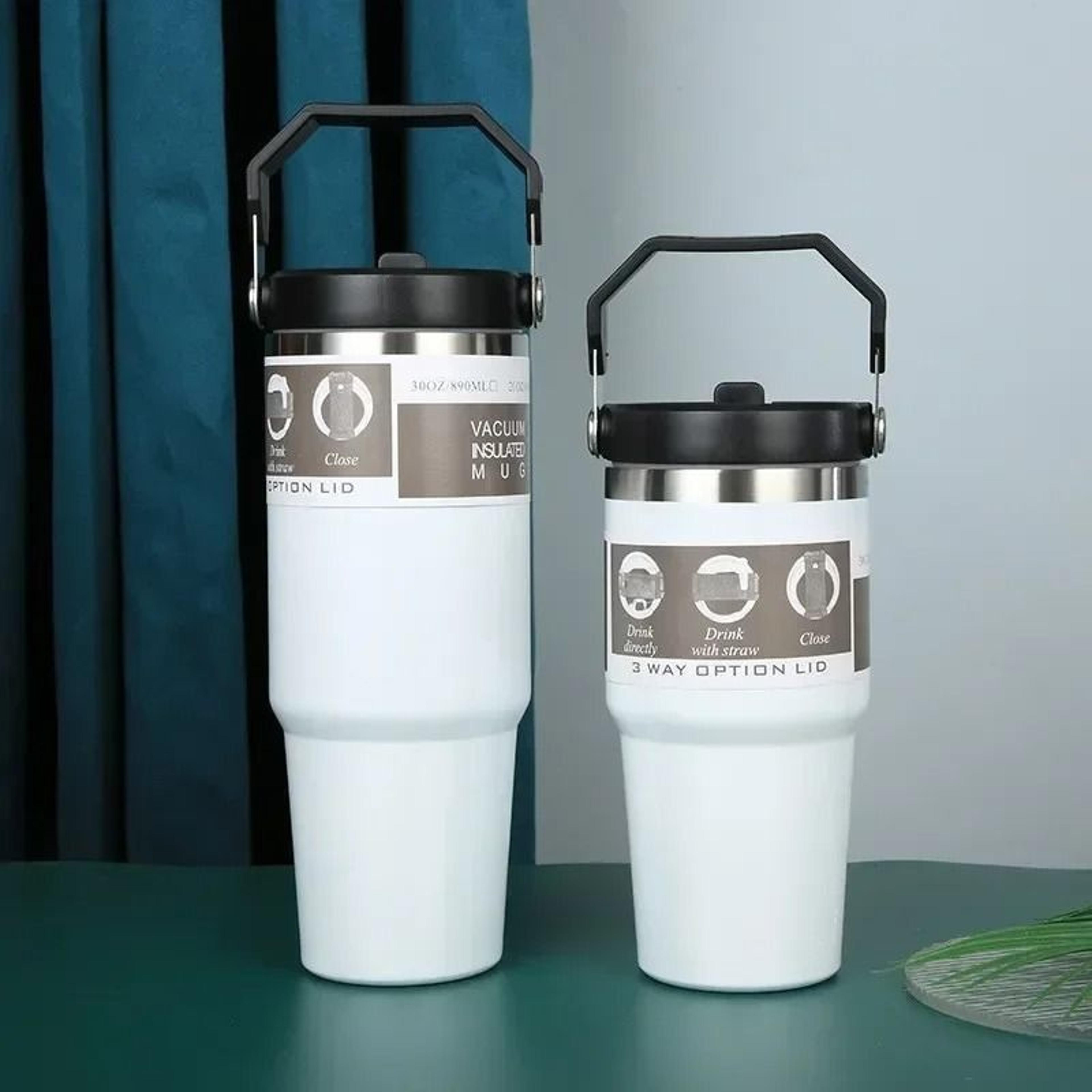 20oz30oz Thermal Water Bottle With Straw Stainless Steel Car Coffee Mug Vacuum Flask Tumbler 7