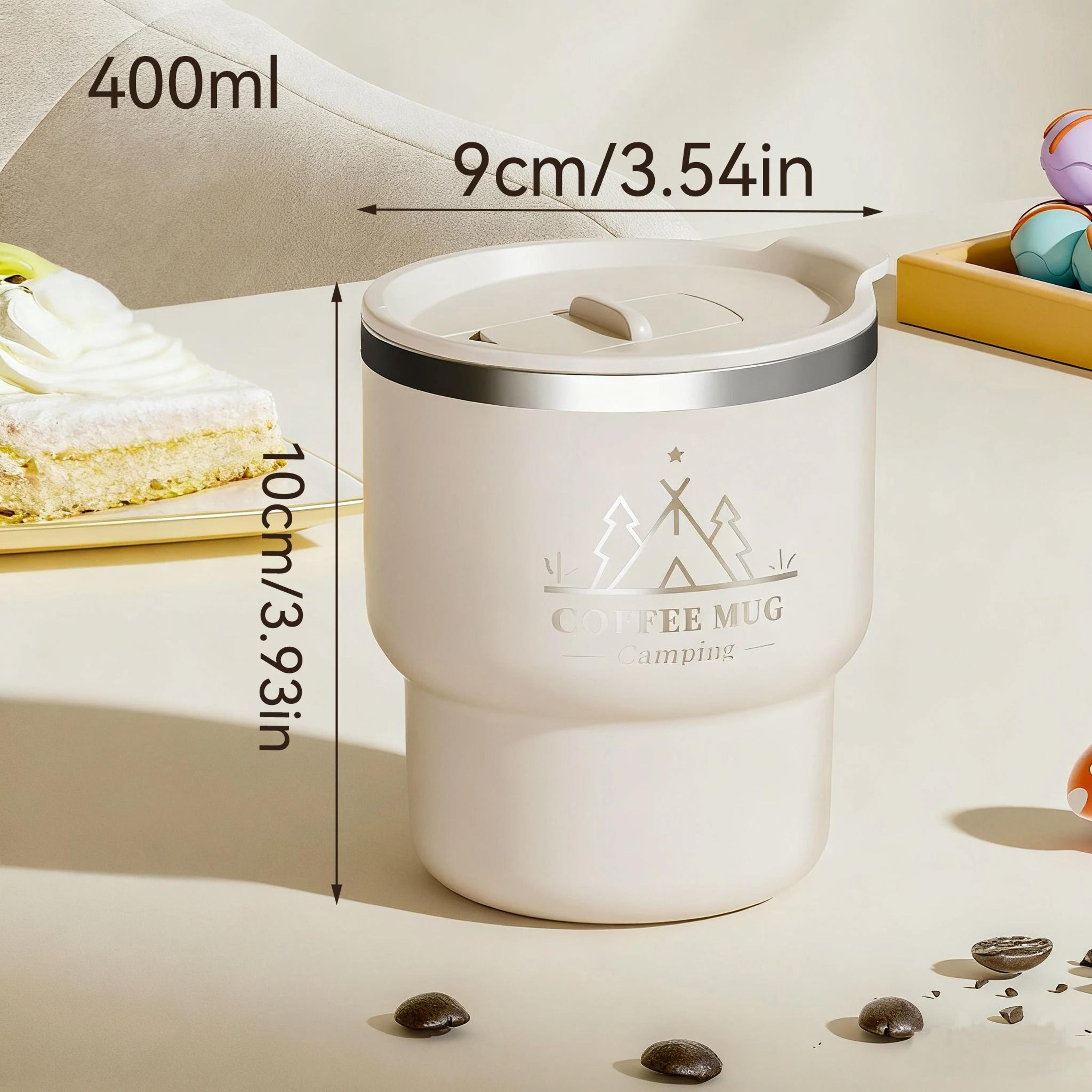 400ML 304 Stainless Steel Double Layer Insulated Water Cup Office Milk Coffee Mug Student Portable  6