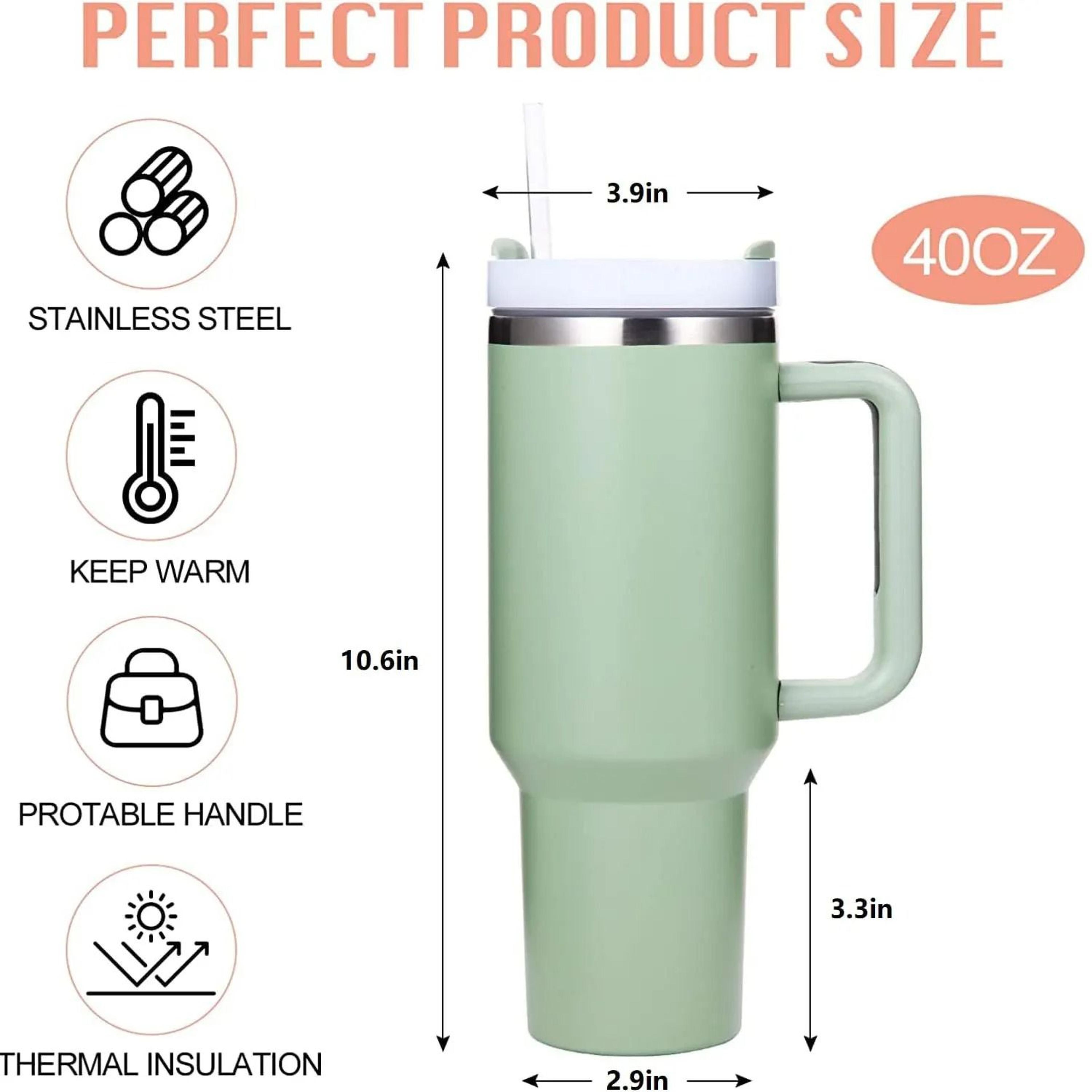 1200ml Insulated Tumbler With Handle Metal Stainless Steel Vacuum Portable Straw Cup Large Thermal  2
