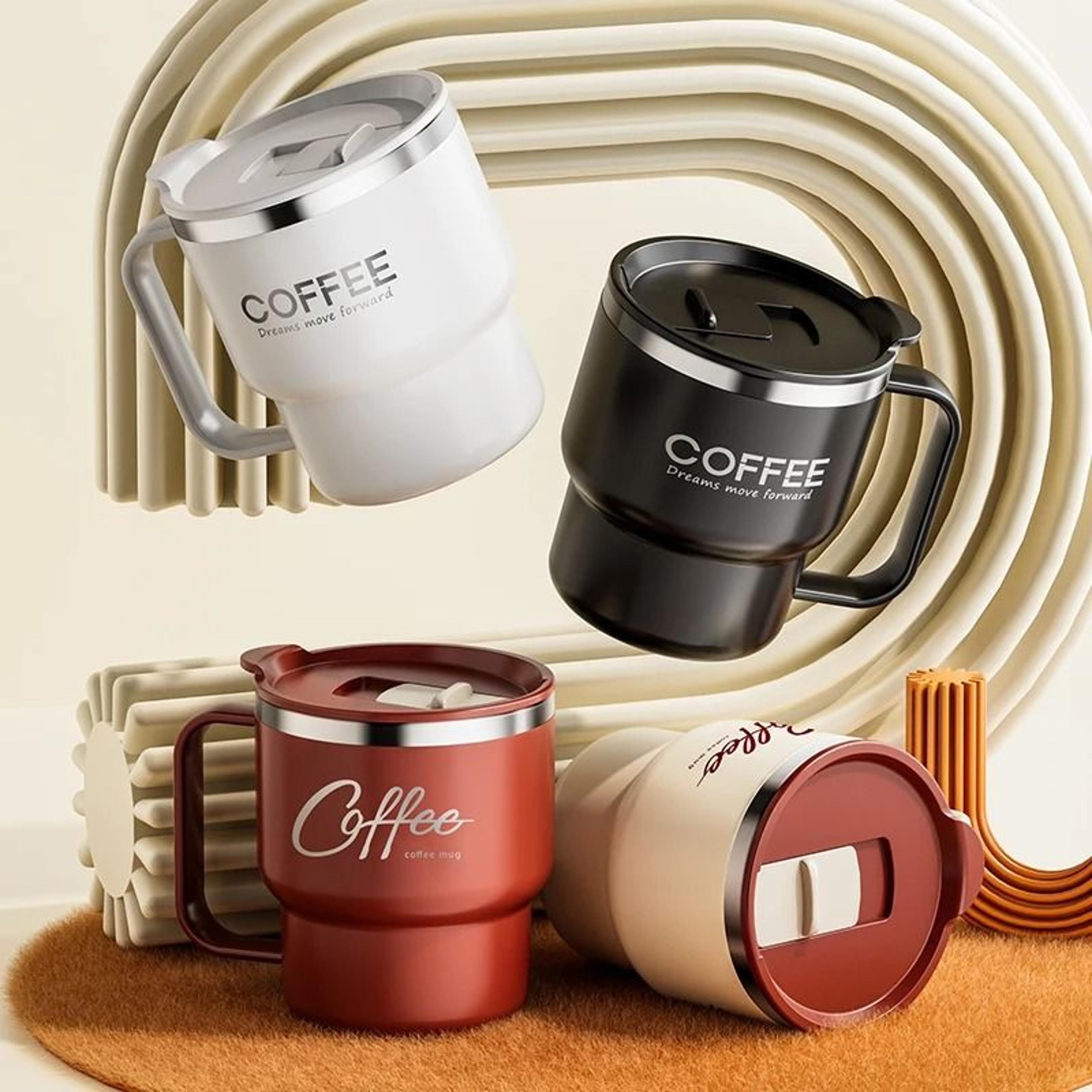 400ML Double Layer Coffee Mug 304 Stainless Steel Sealed Drinking Cup For Cold And Hot Water 1