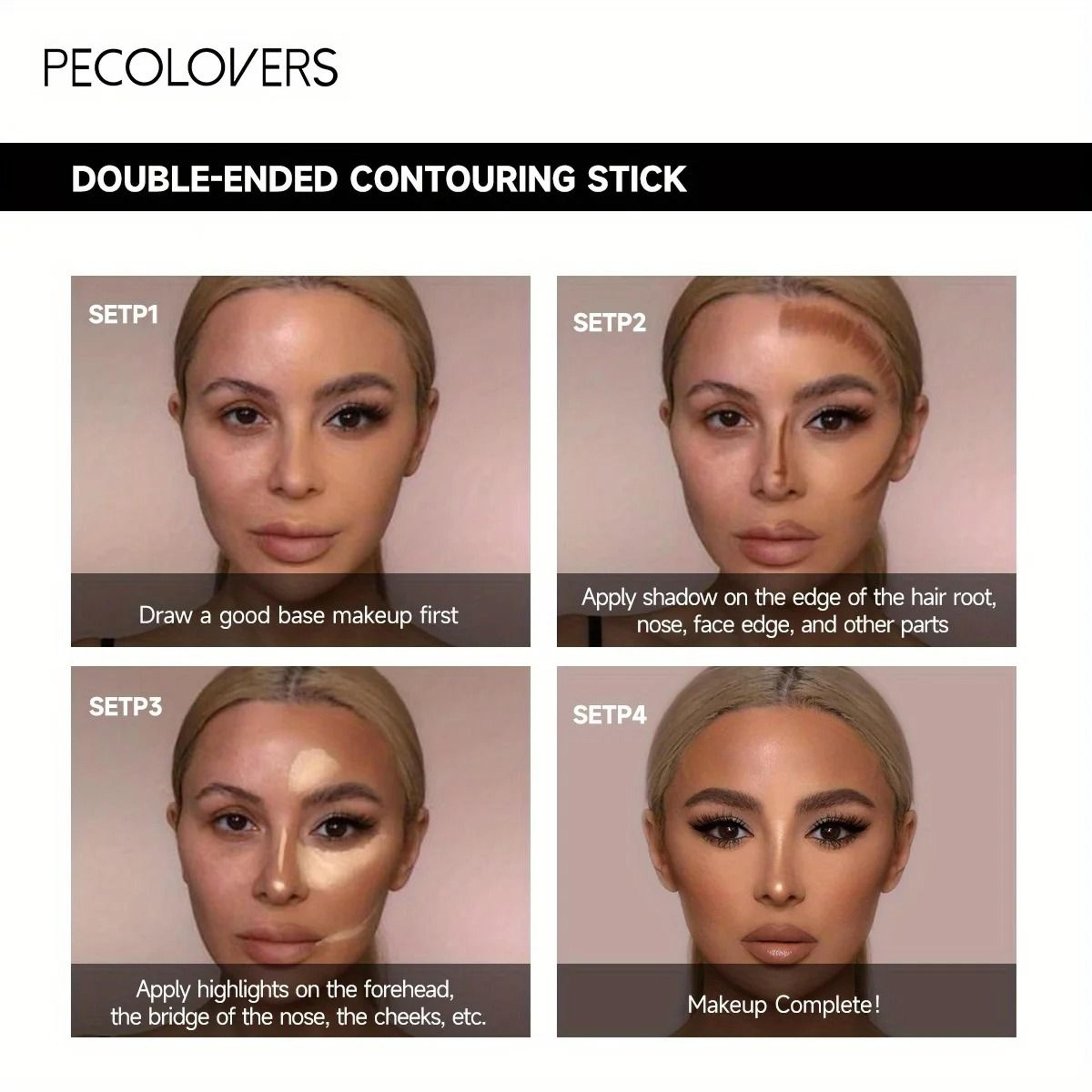DoubleEnded Contouring Stick  2in1 Concealer And Highlighter For ThreeDimensional Facial Sculpting 1