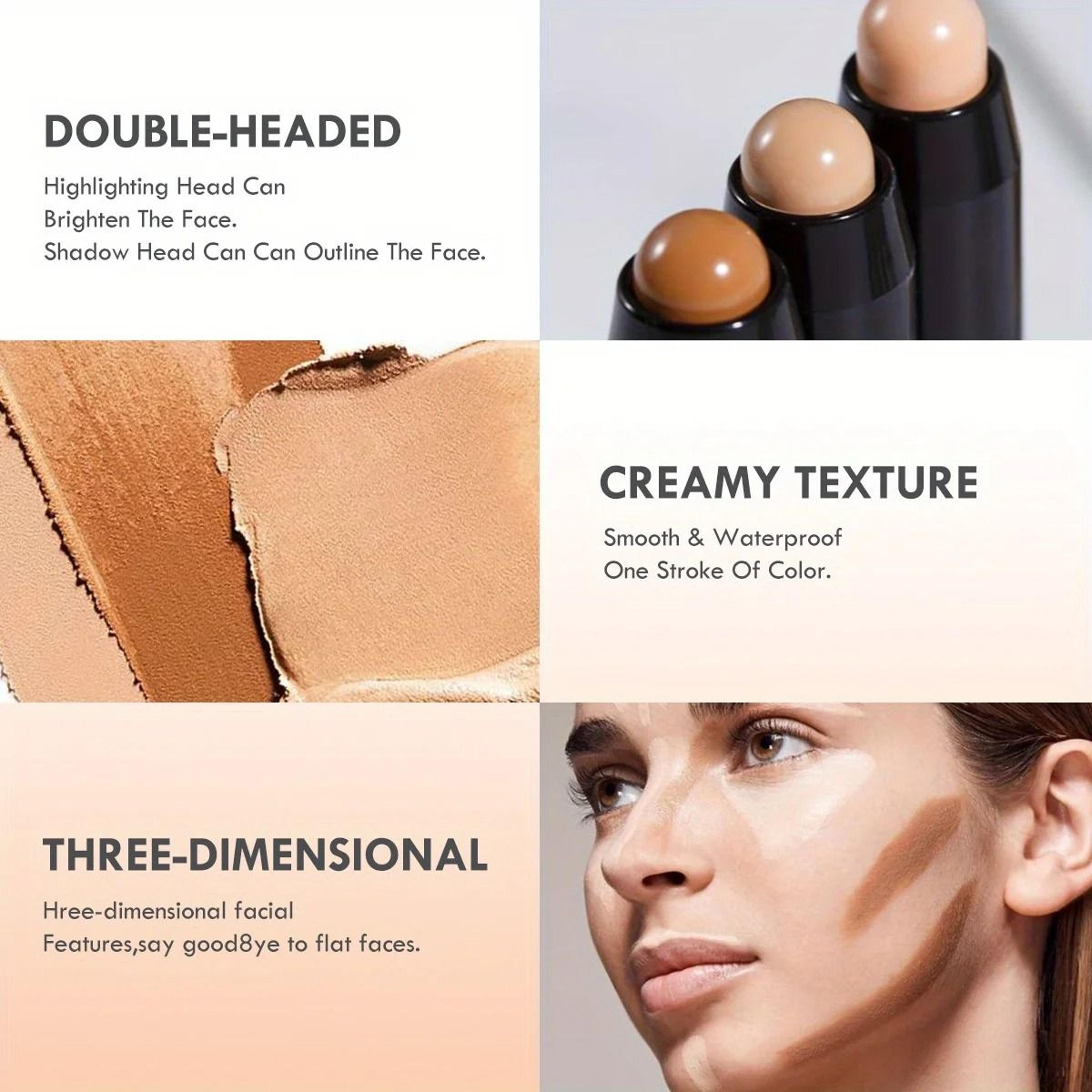 DoubleEnded Contouring Stick  2in1 Concealer And Highlighter For ThreeDimensional Facial Sculpting 4