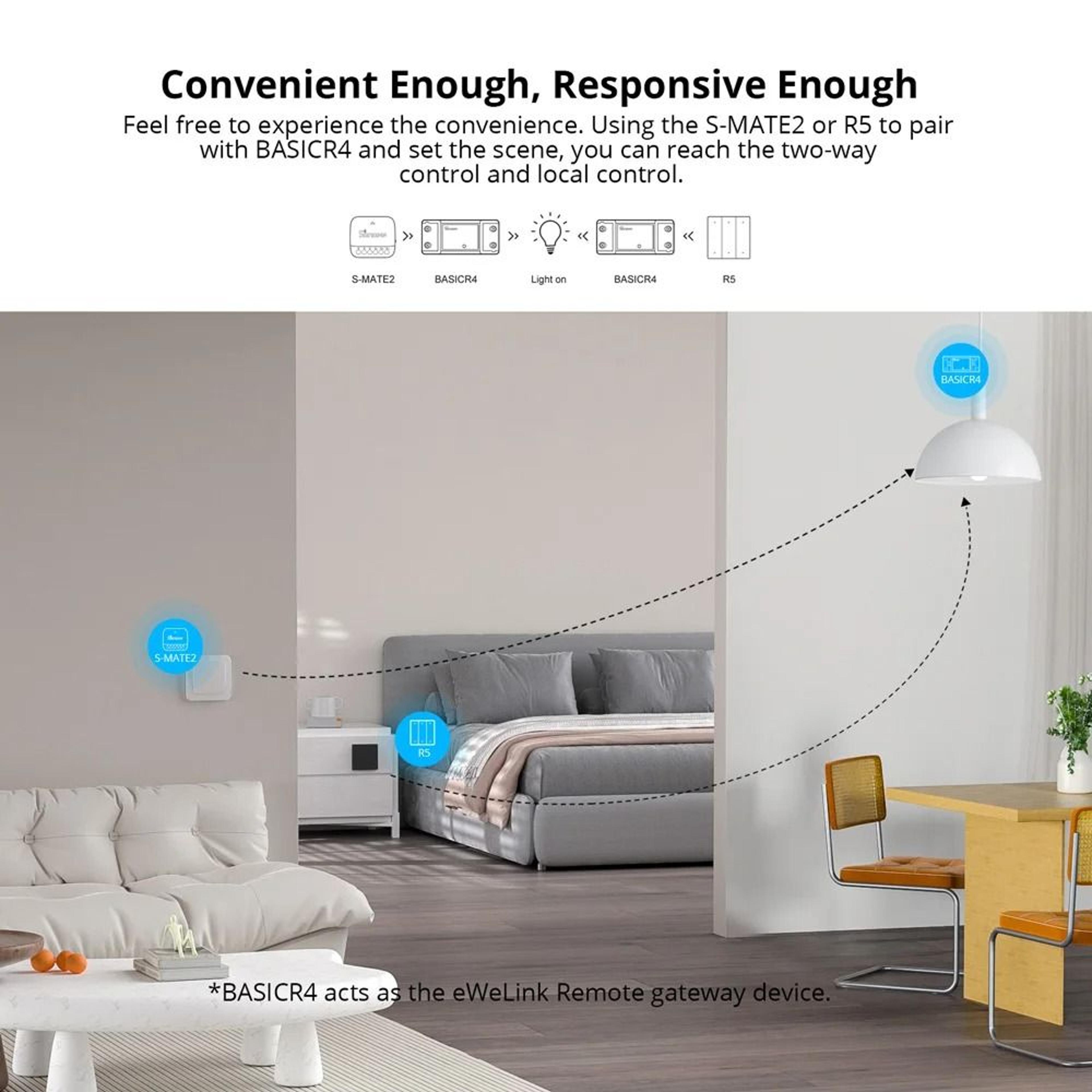 SONOFF BASICR4 WiFi Smart Switch  ESP32 Magic Switch Mode EWeLink Remote Control 3