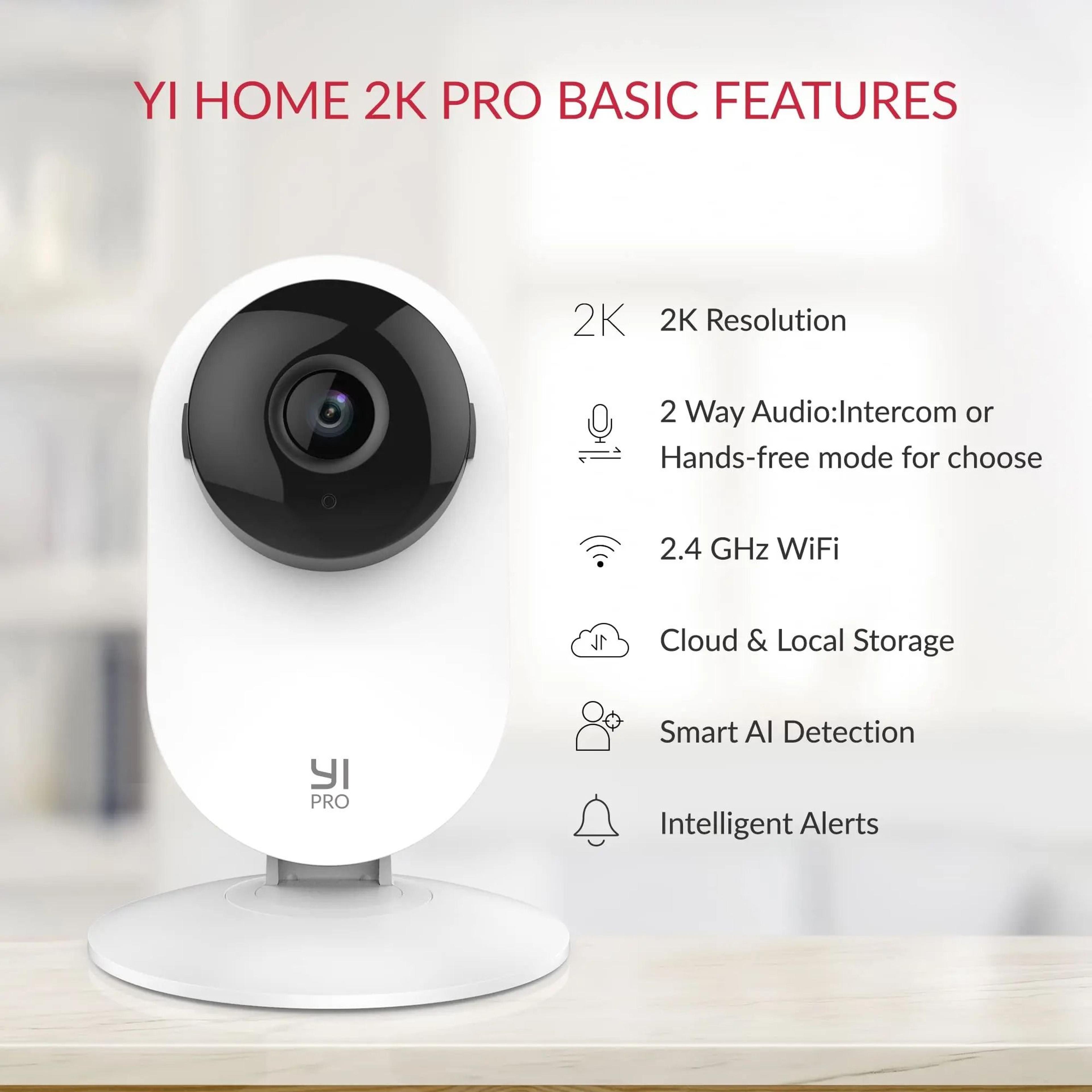YI Pro 3pc Kit  2K Smart Home Security Camera System With Night Vision  Baby Monitor 2