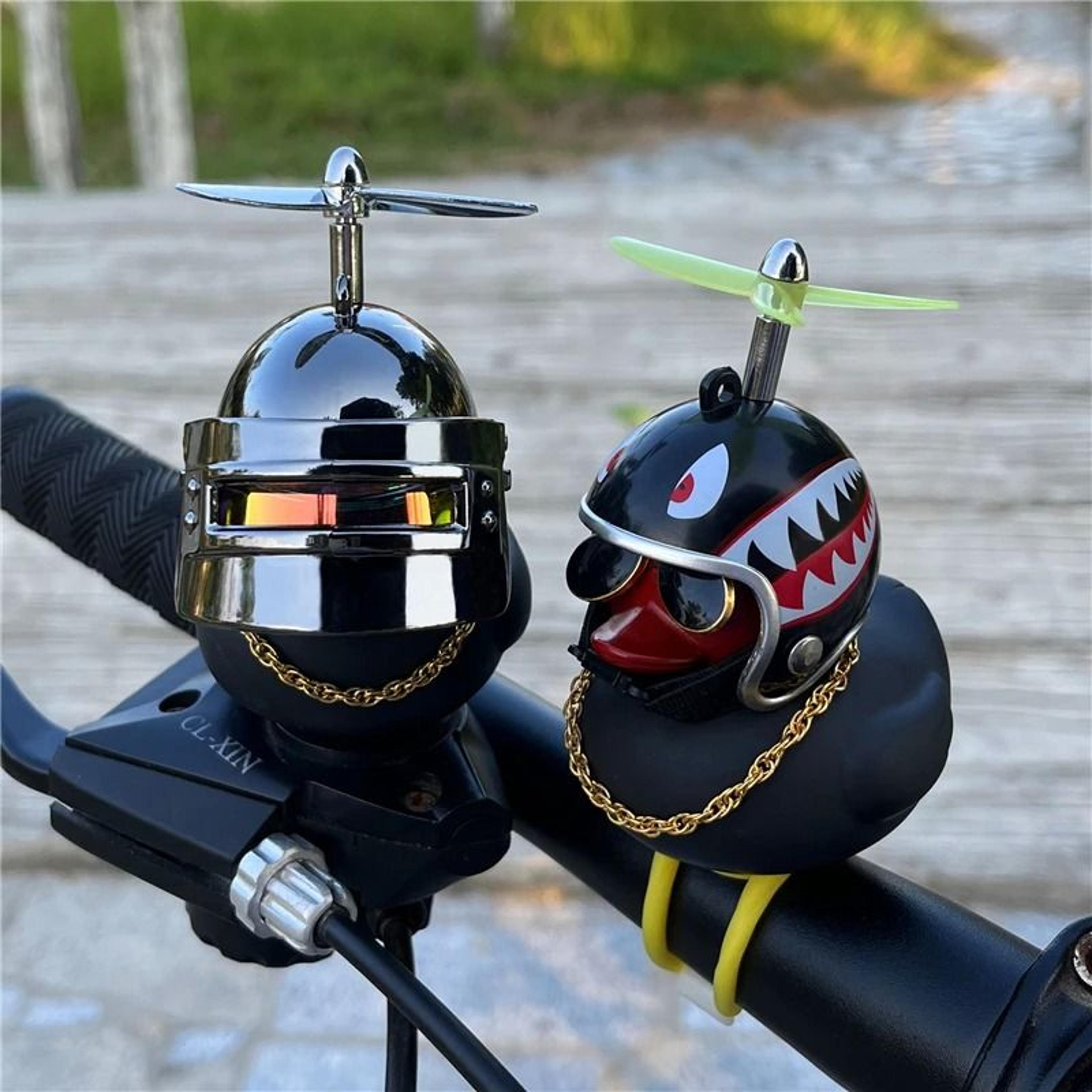 Black Rubber Duck Bicycle Horn  Silicone Strap Car Ornament  Kids Bike Bell 0