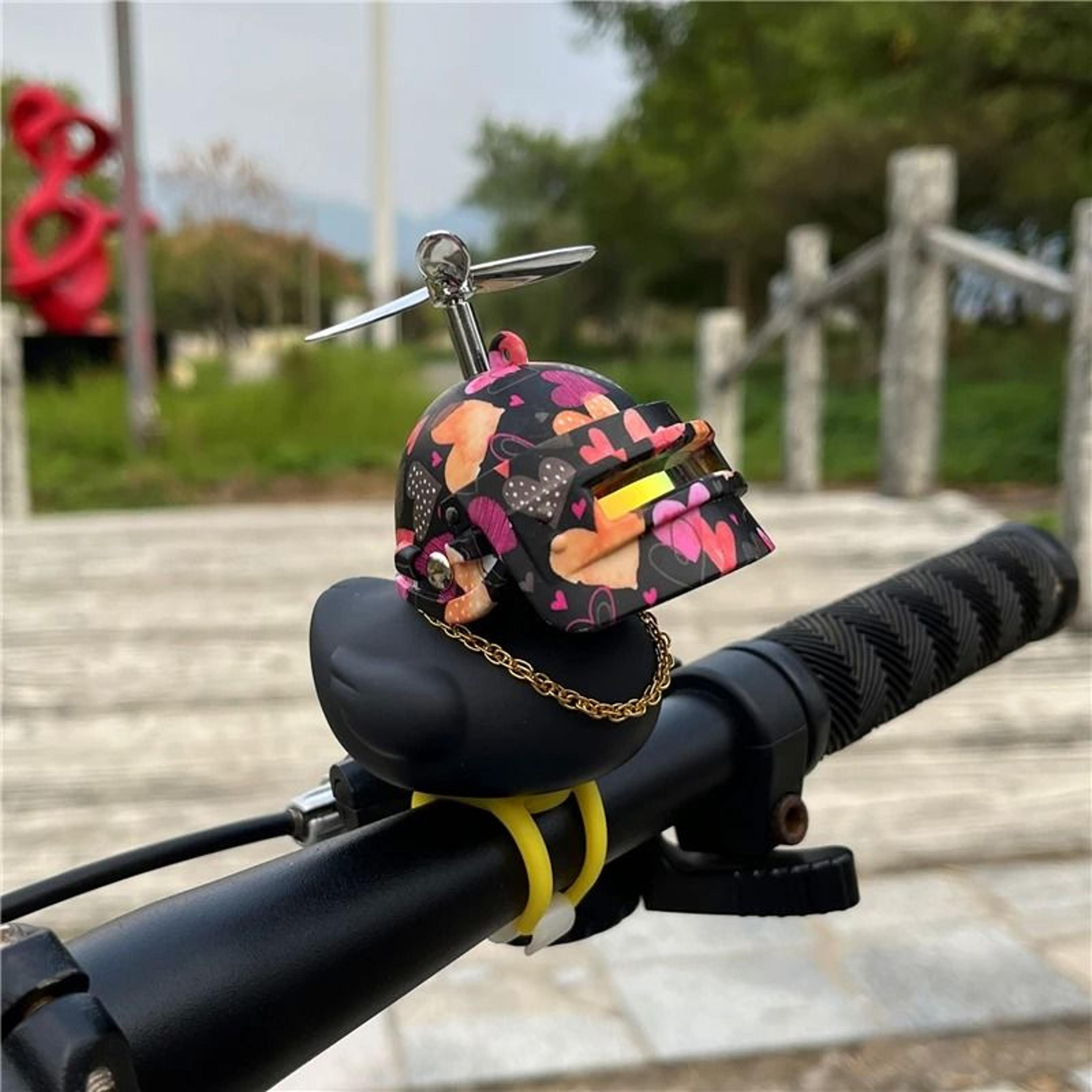 Black Rubber Duck Bicycle Horn  Silicone Strap Car Ornament  Kids Bike Bell 9