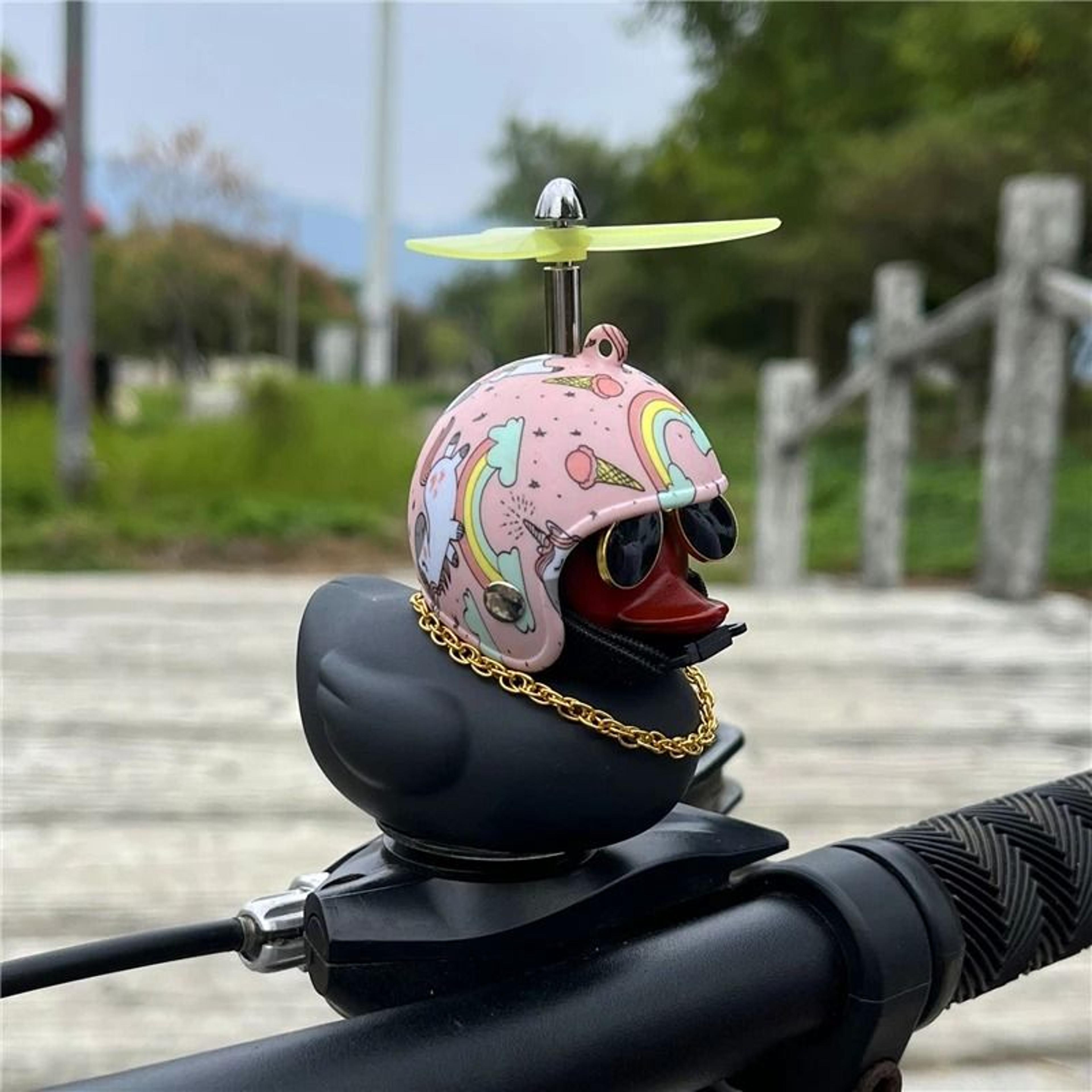Black Rubber Duck Bicycle Horn  Silicone Strap Car Ornament  Kids Bike Bell 17