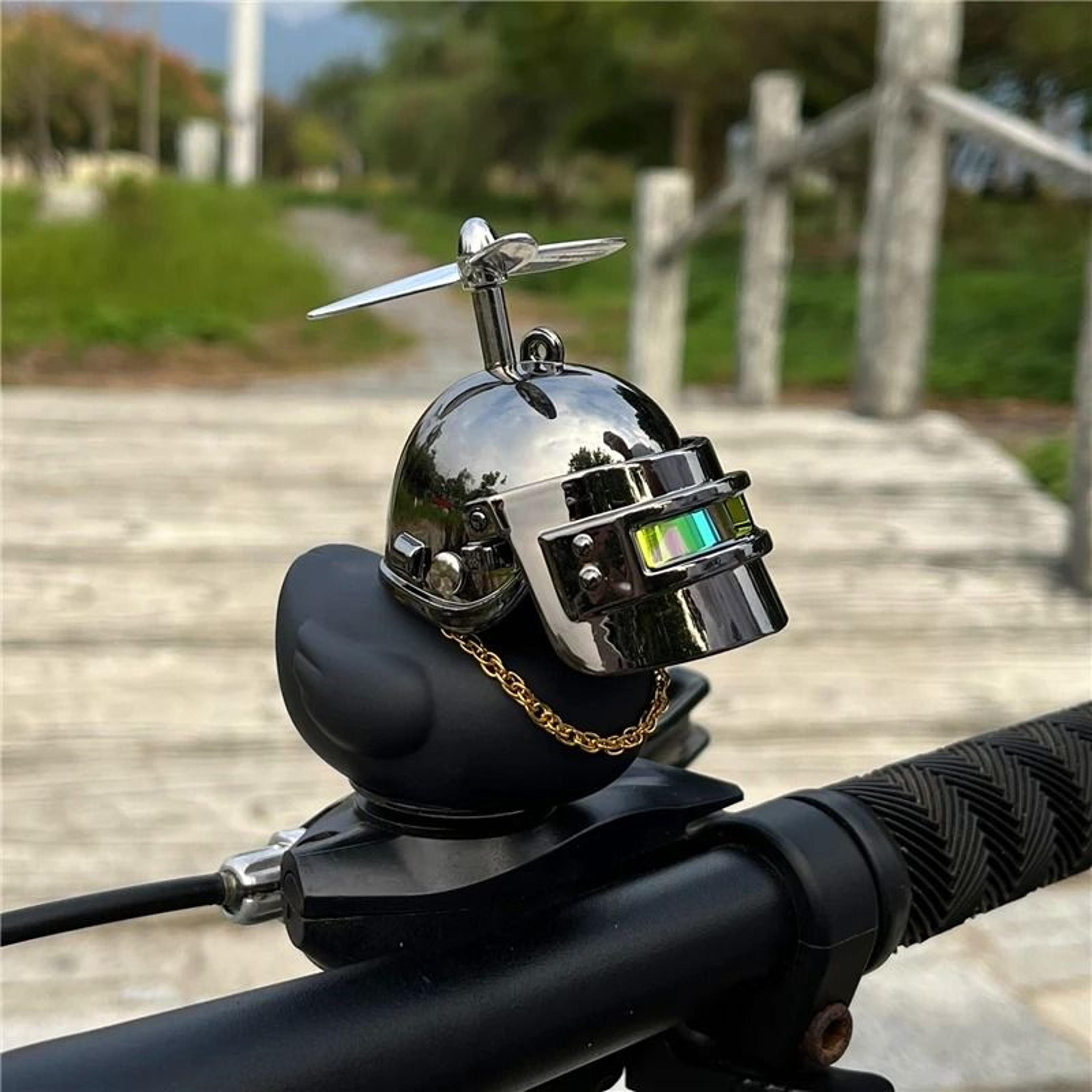 Black Rubber Duck Bicycle Horn  Silicone Strap Car Ornament  Kids Bike Bell 8