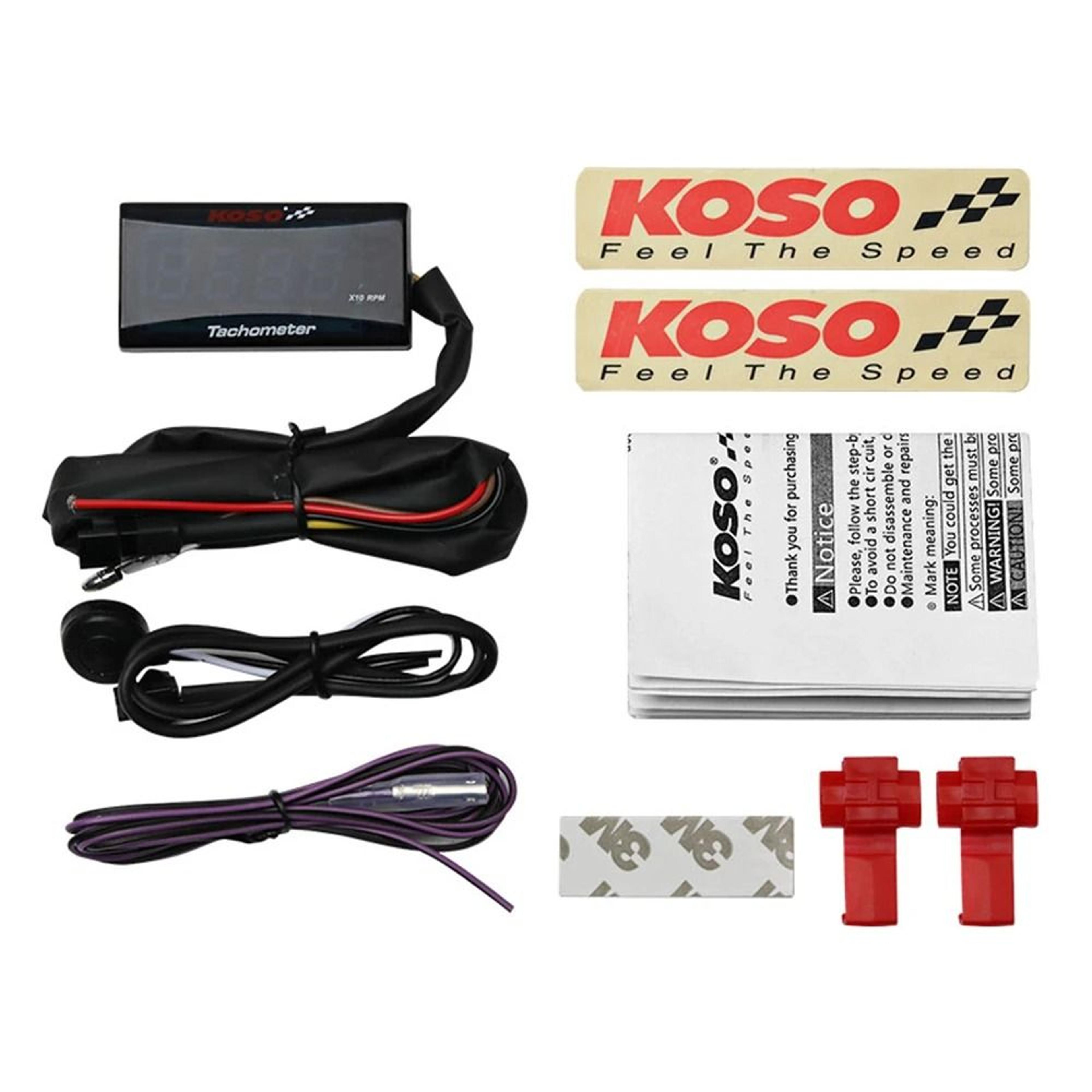KOSO Mini RPM Meter  Universal Motorcycle LCD Digital Tachometer For Yamaha Suzuki Kawasaki  BMW 4