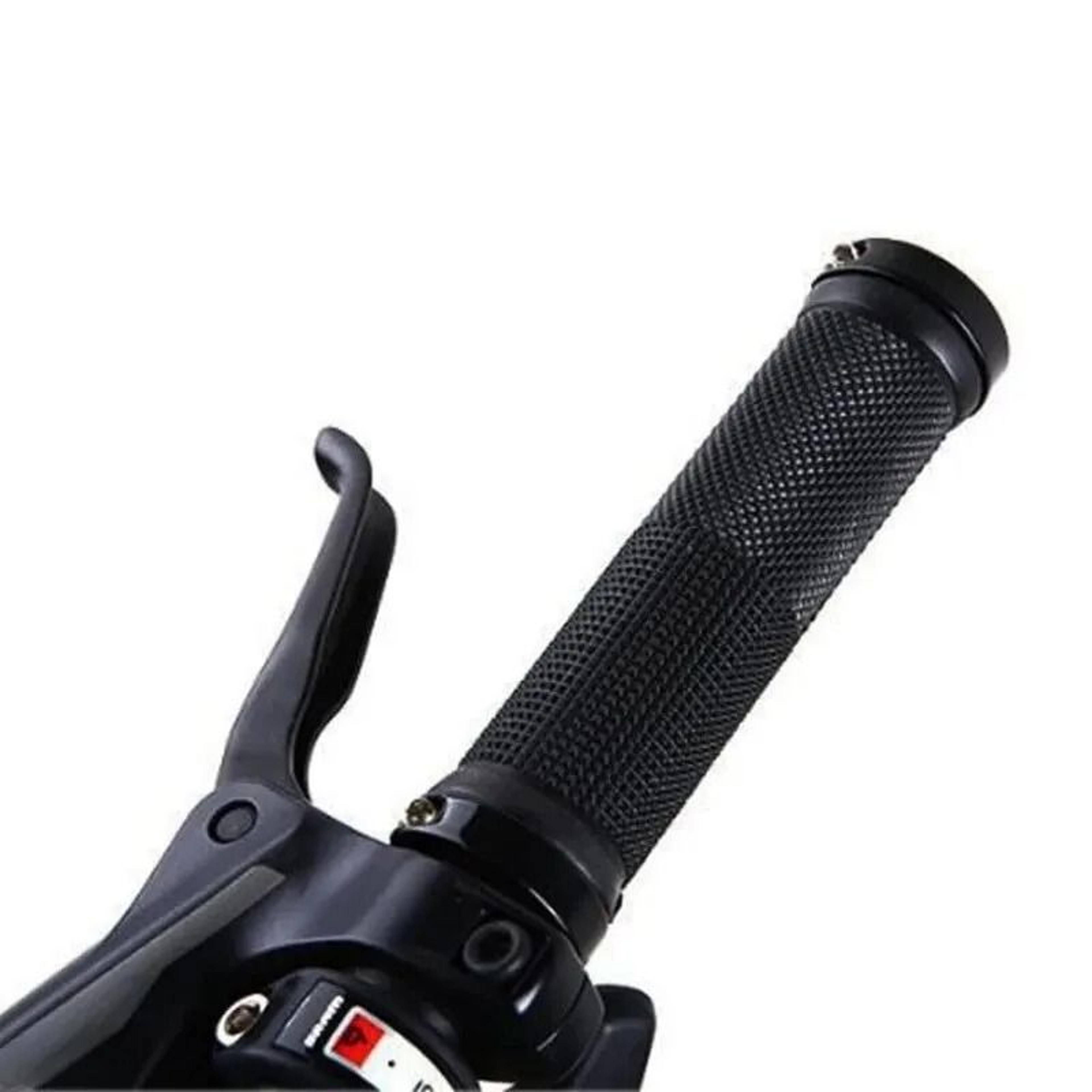 Double Alloy LockOn Bicycle Grips  NonSlip Rubber Handlebar Grips For MTB  Road Bikes 2