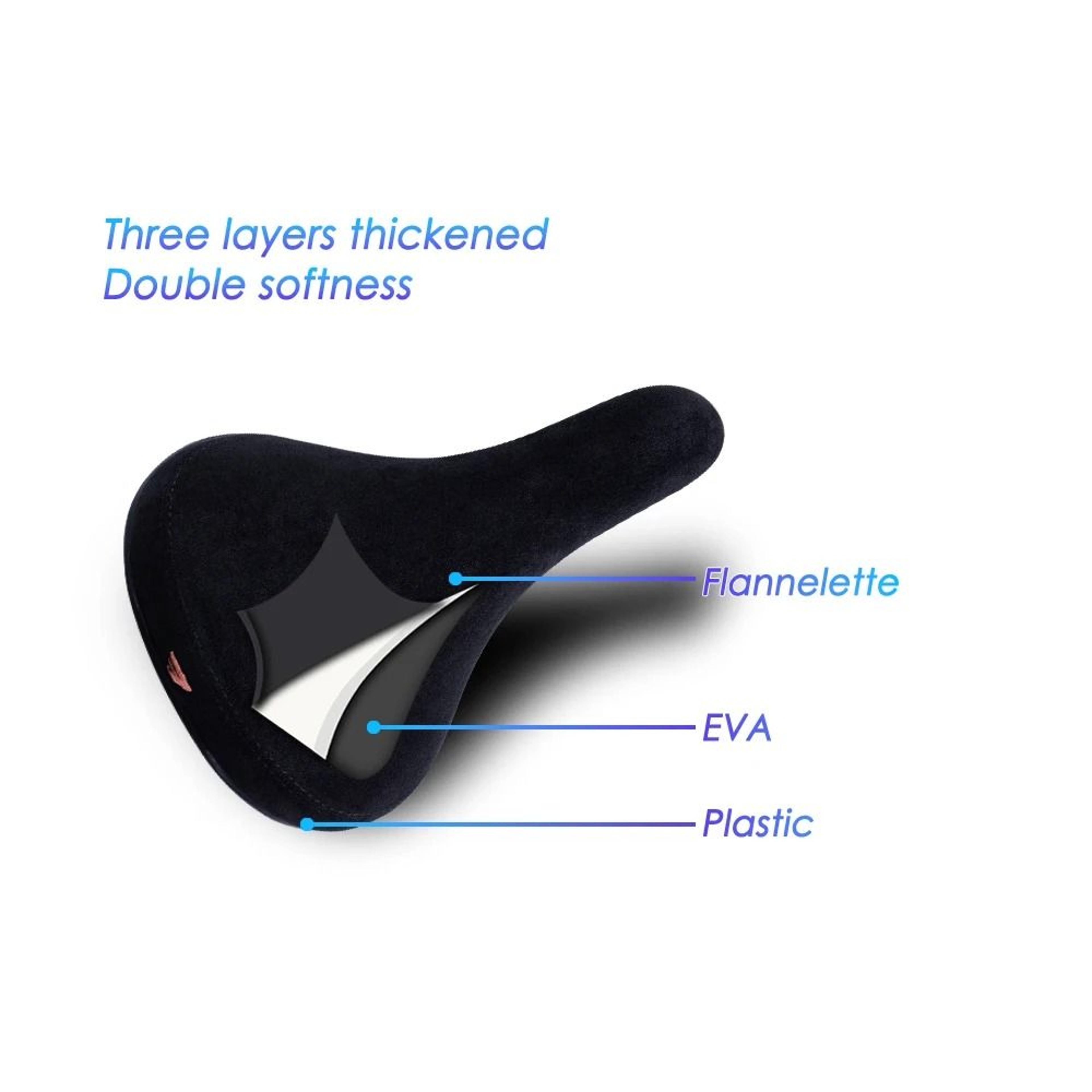 Funsea Professional Wheelie Bicycle Saddle  Black Flannelette Embroidery Seat With 8mm HighStrength 4