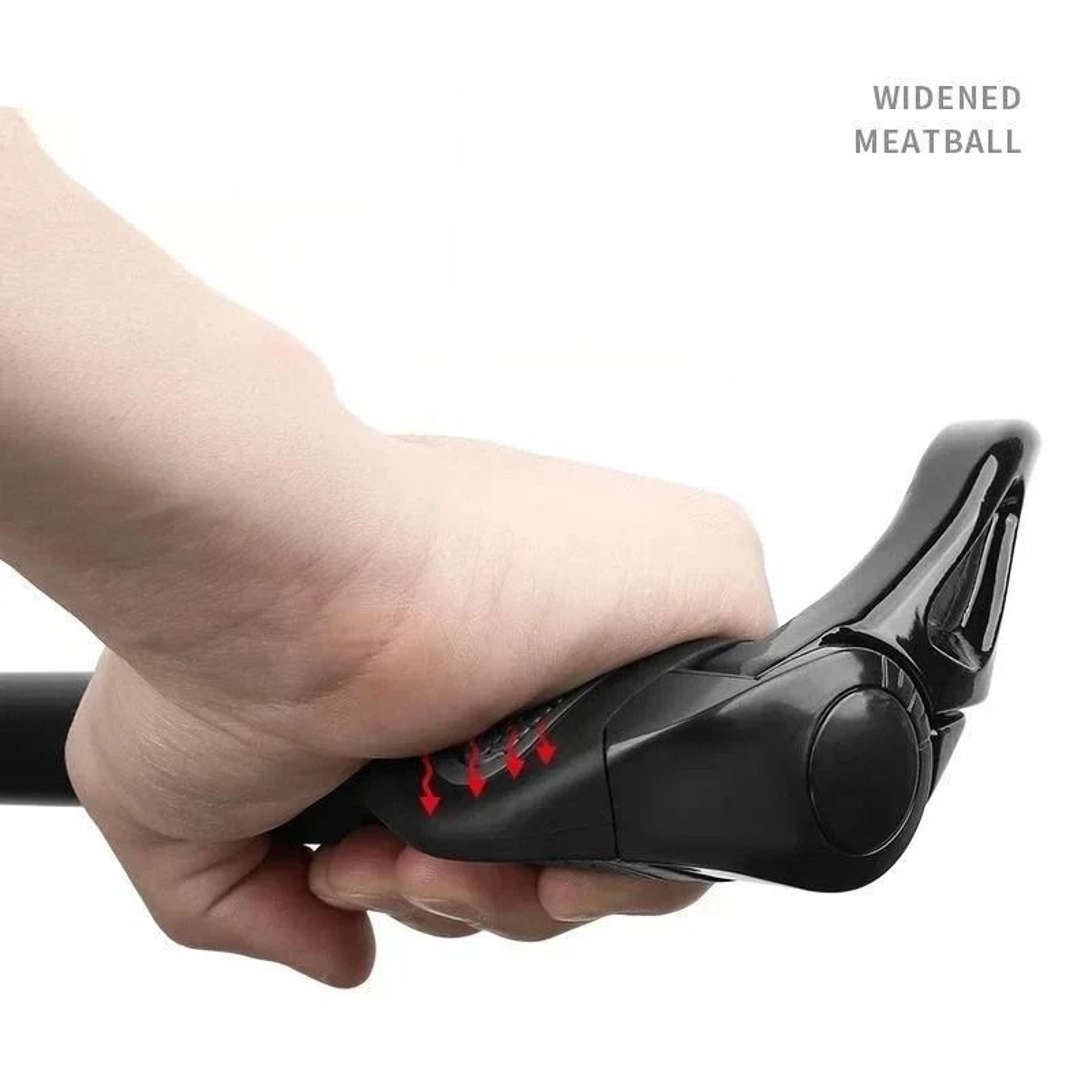 Ergonomic ShockAbsorbing Mountain Bike Grips  AntiSlip Rubber Horn Grips With Bilateral Locking Sys 4