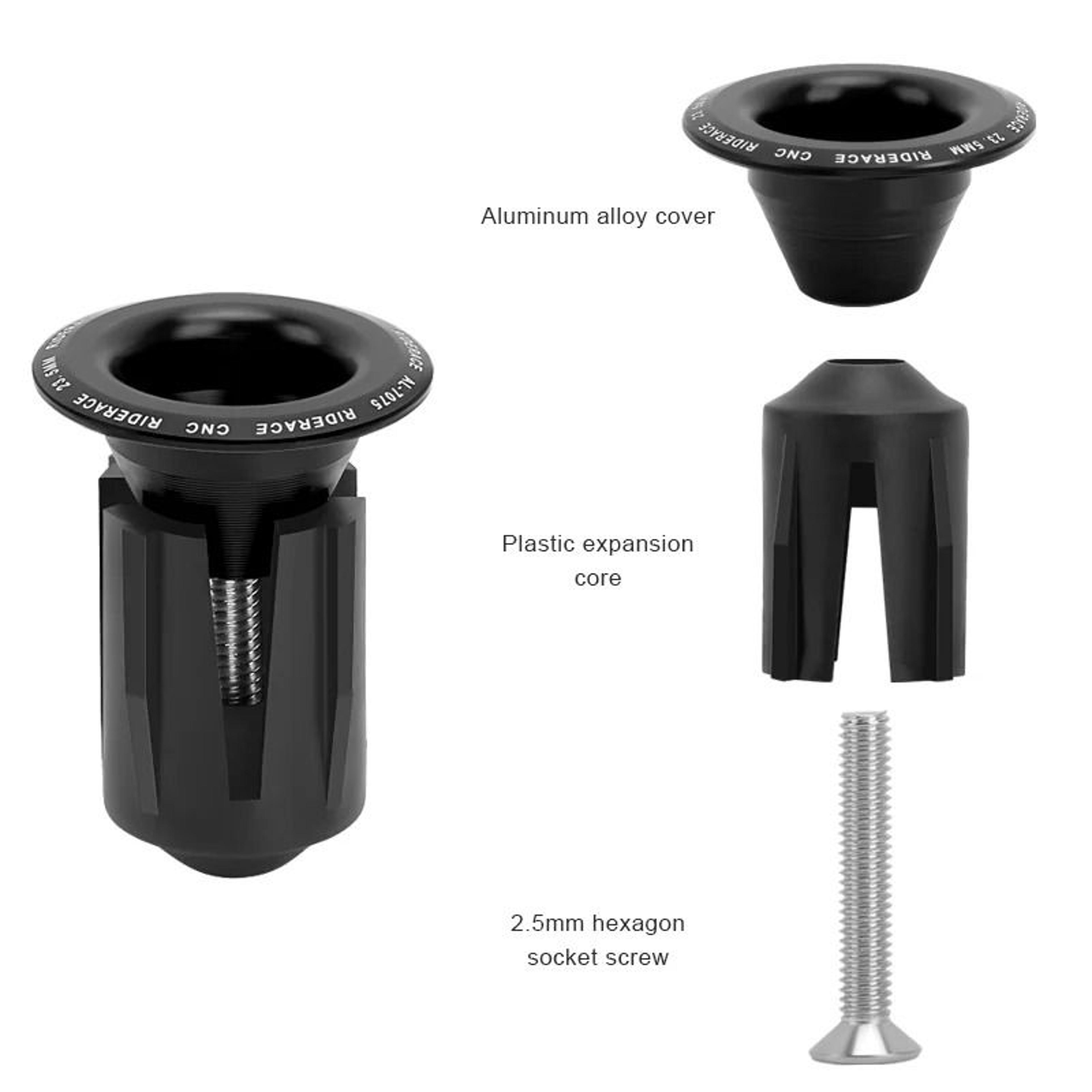 1 Pair Aluminum Alloy Bicycle Handlebar End Plugs  PrecisionEngineered End Caps For Road  Mountain  2