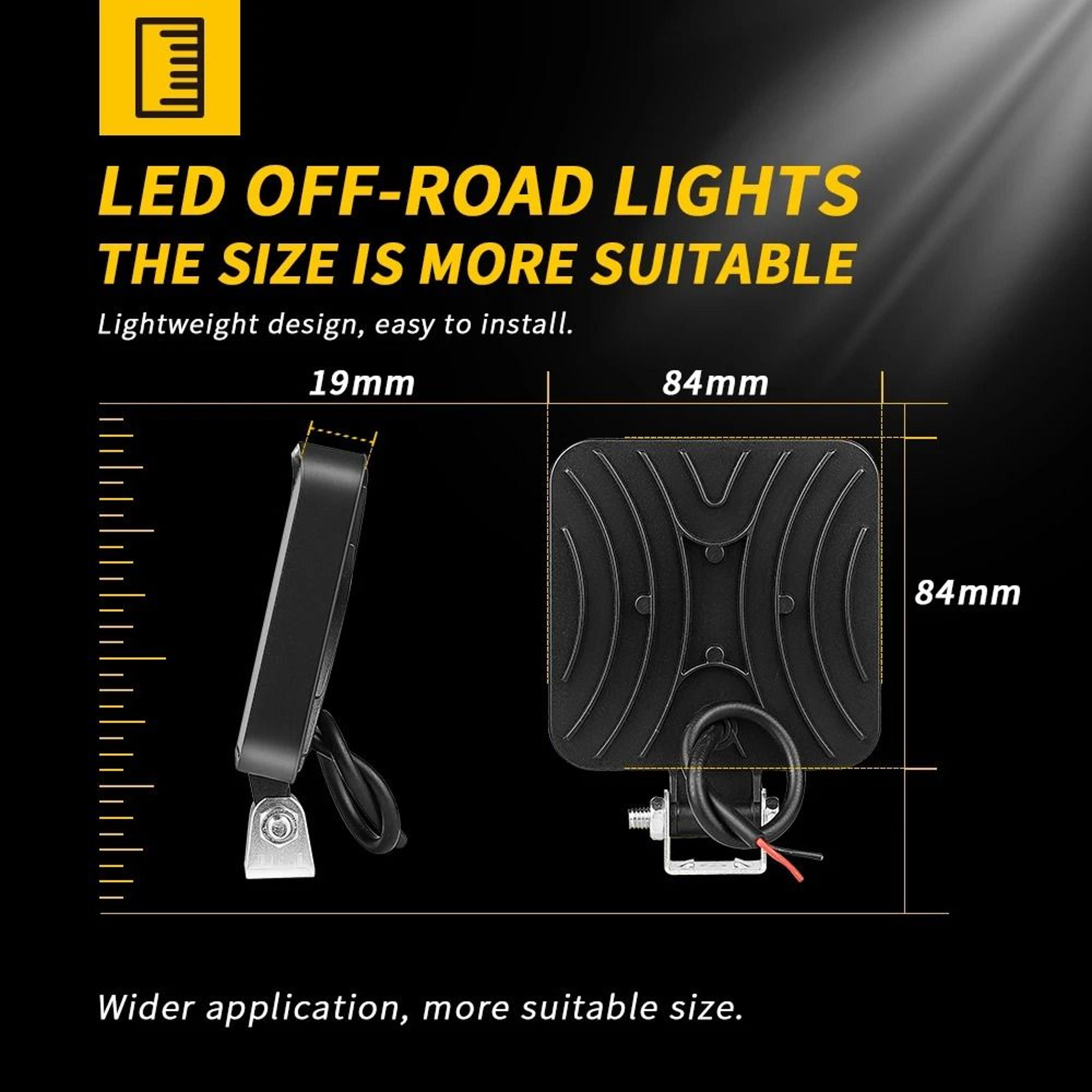 48W HighIntensity LED Work Light Bar  IP68 Waterproof OffRoad Spotlight For 4x4 Trucks  Tractors 2
