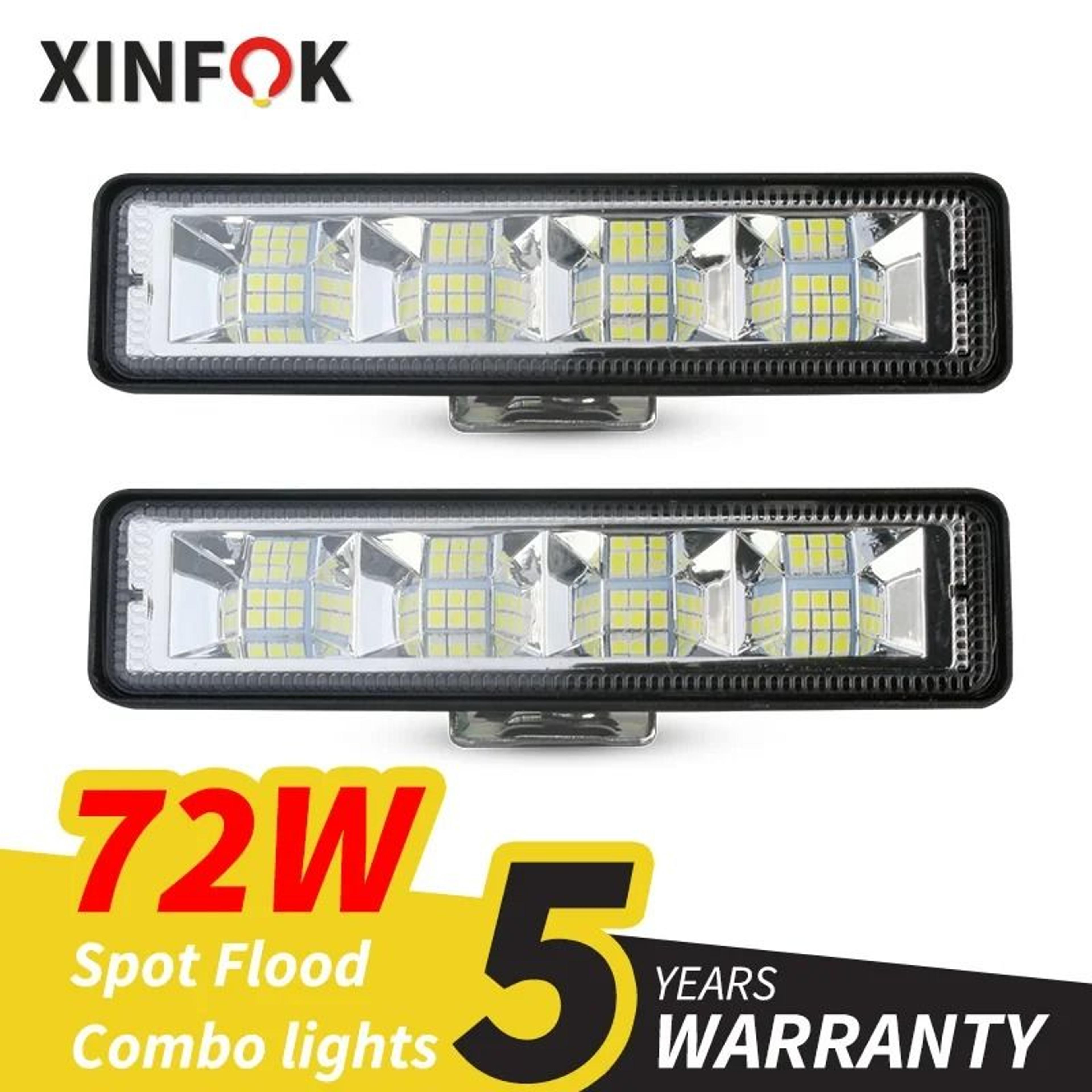 72W HighIntensity LED Work Light Bar  24LED Combo Beam For Offroad Marine  Industrial Utility 0