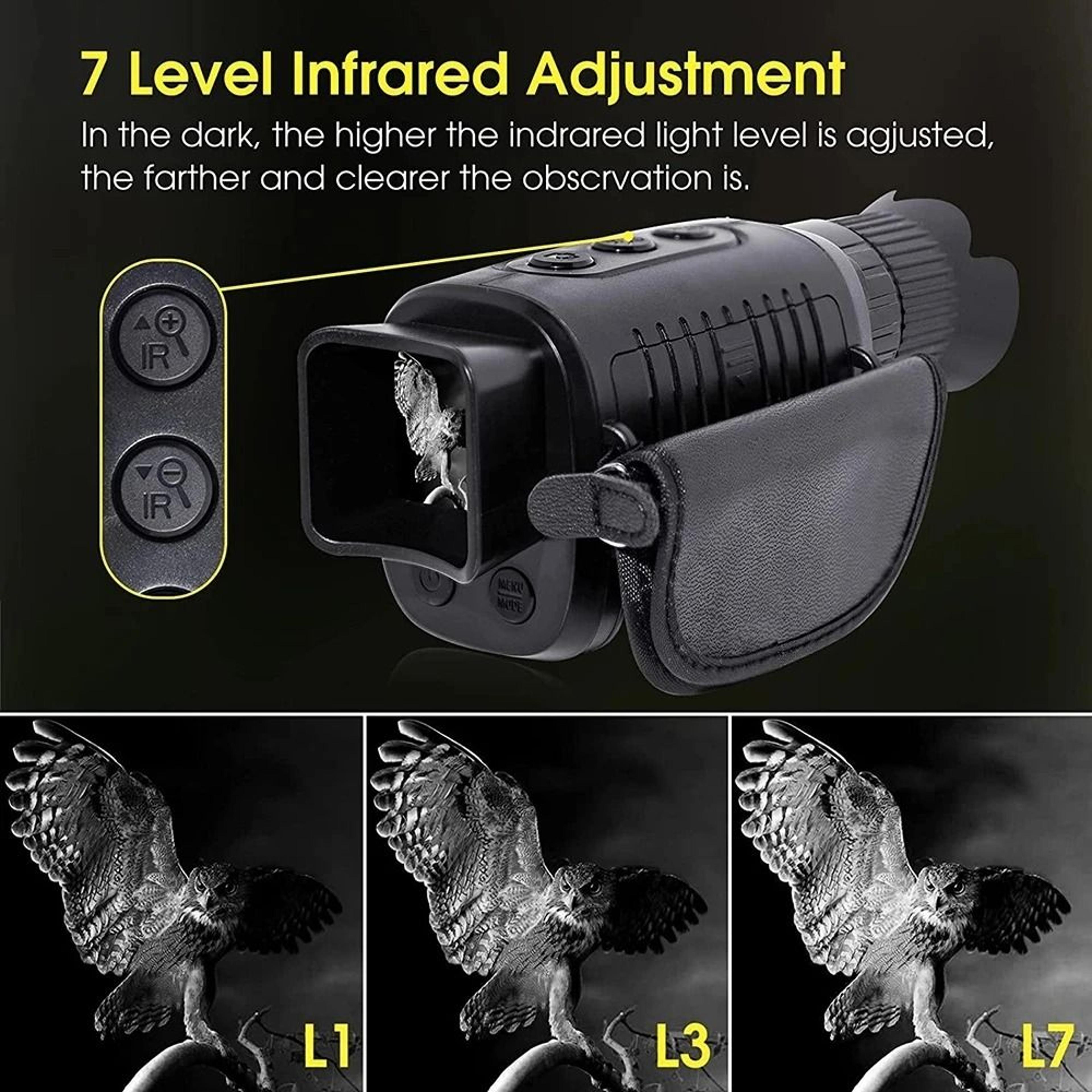 1080P HD Monocular Night Vision Device  Infrared Camera With 10X Digital Zoom  1000M Range 3