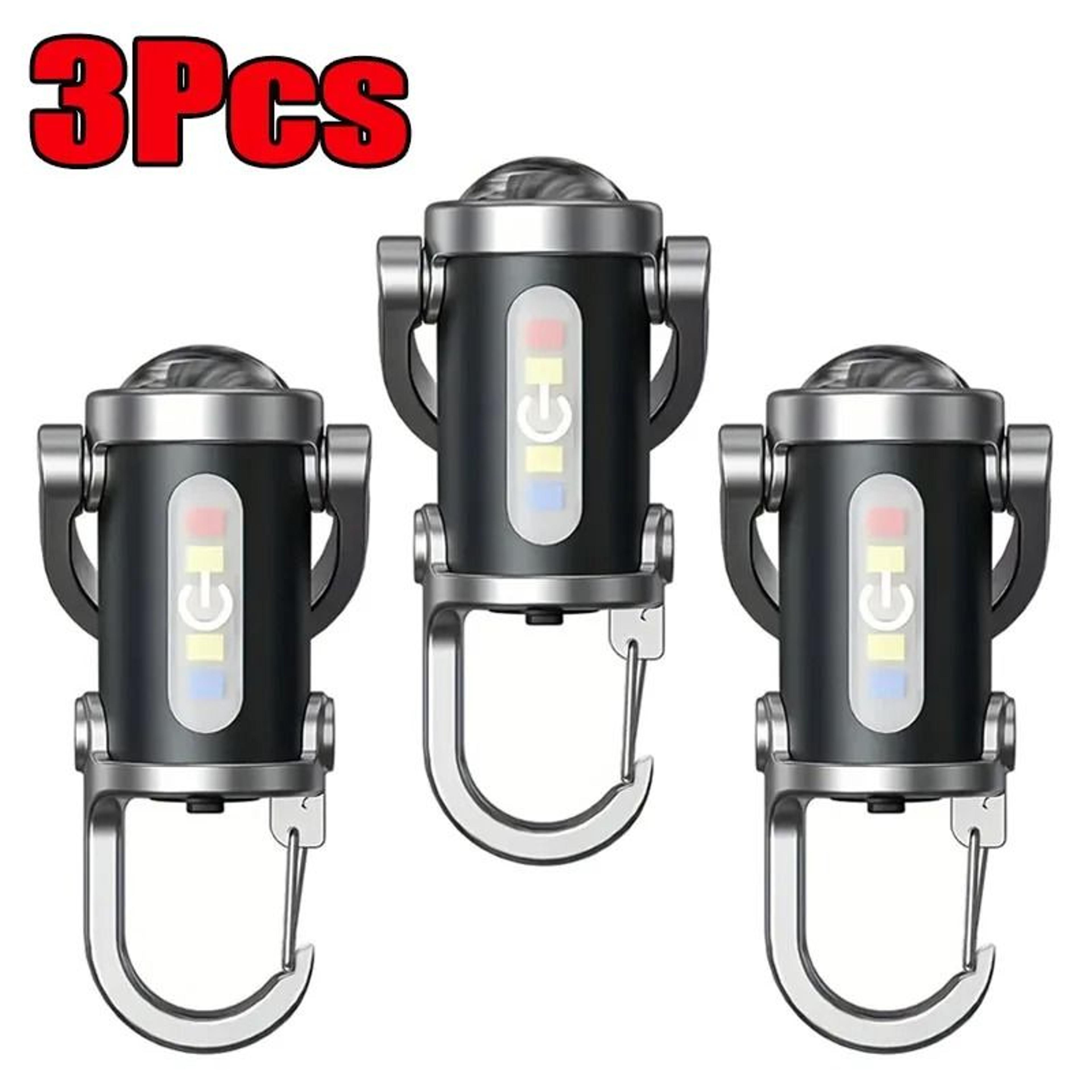 Powerful Mini COB LED Keychain Flashlight  USB Rechargeable Waterproof Work Light  Camping Pocket L 6
