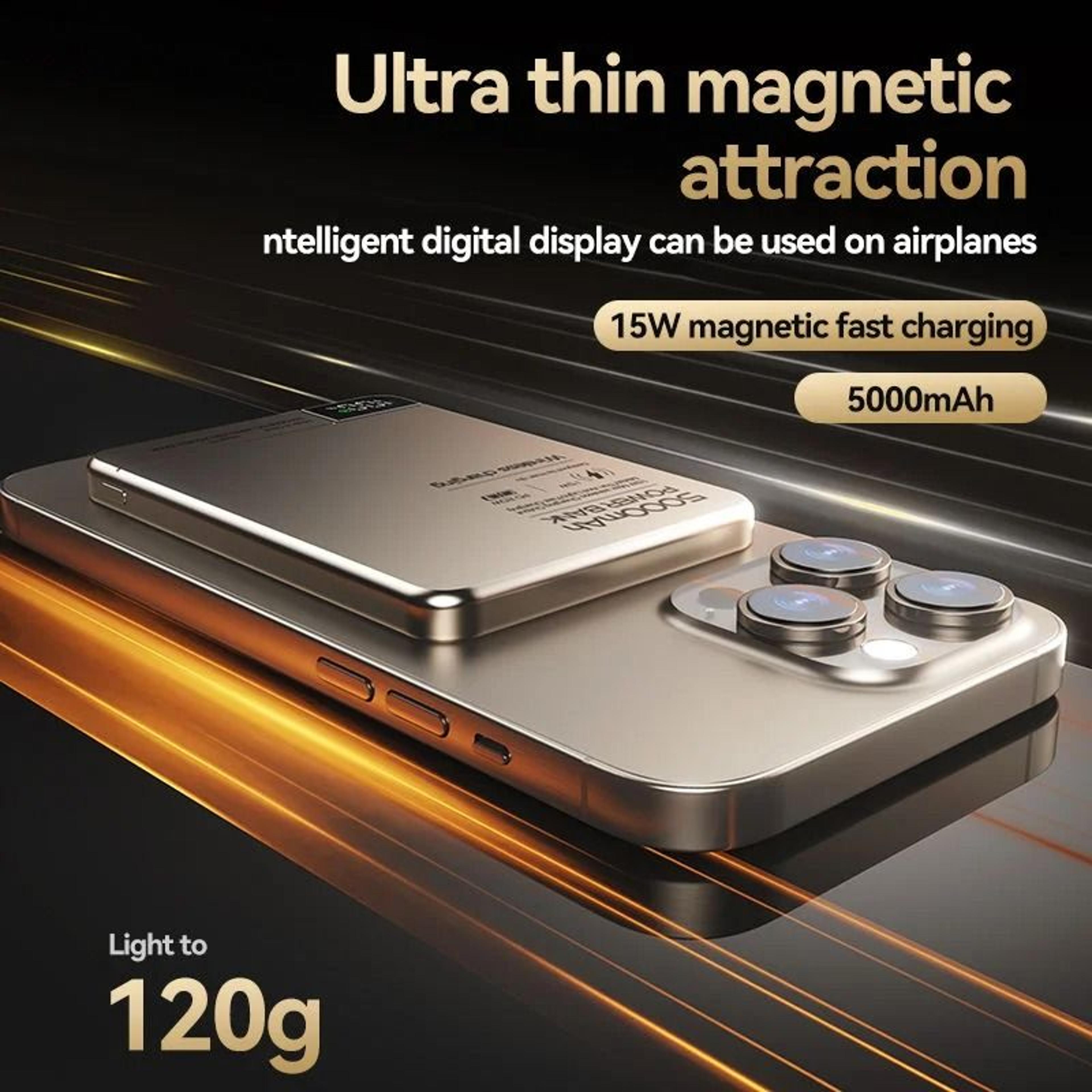 Slim Magnetic Wireless Power Bank  10000mAh Portable Fast Charging Battery For IPhone 1615141312 2