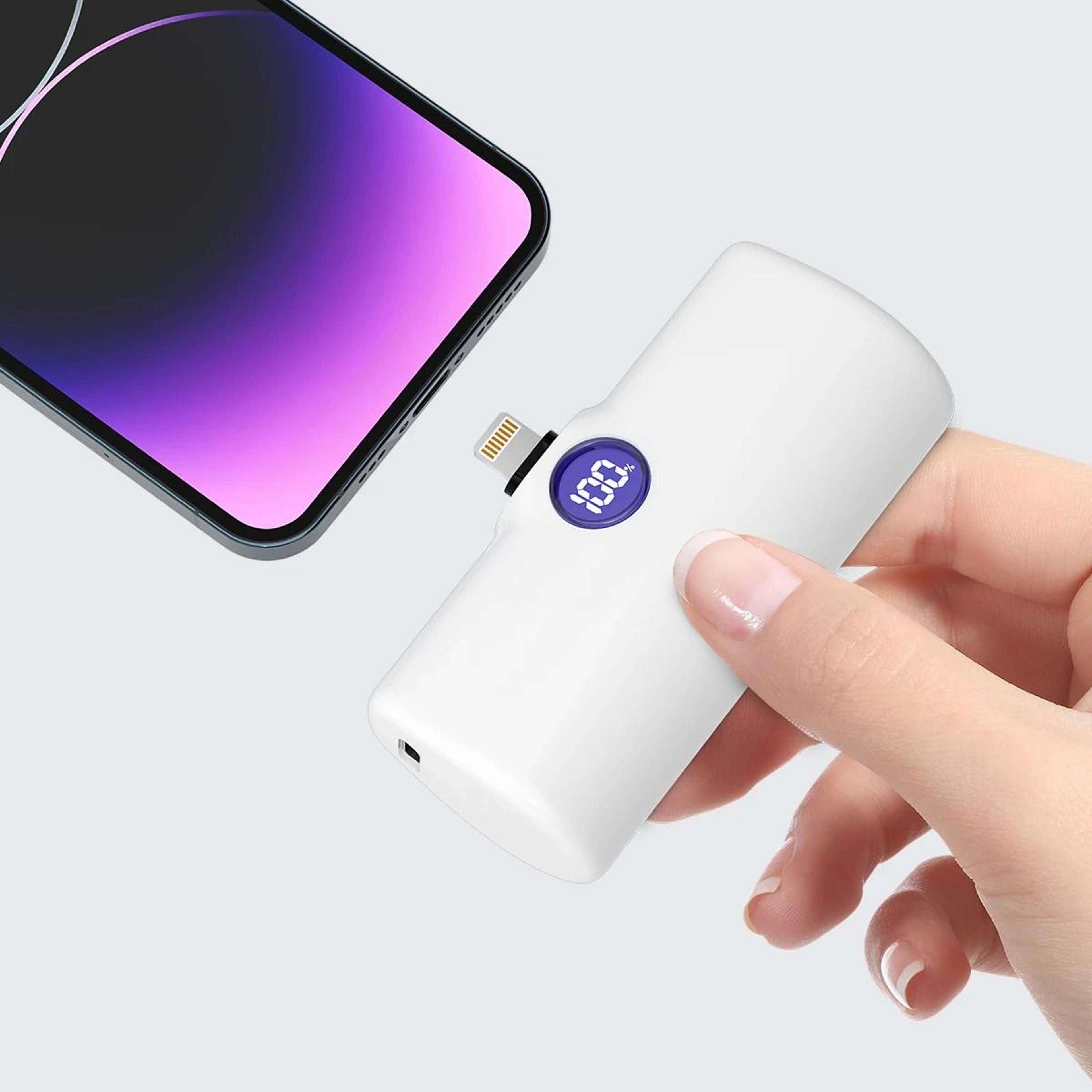 Integrated Mini Portable Power Bank  5000mAh Fast Charging External Battery For IPhone  Android 0
