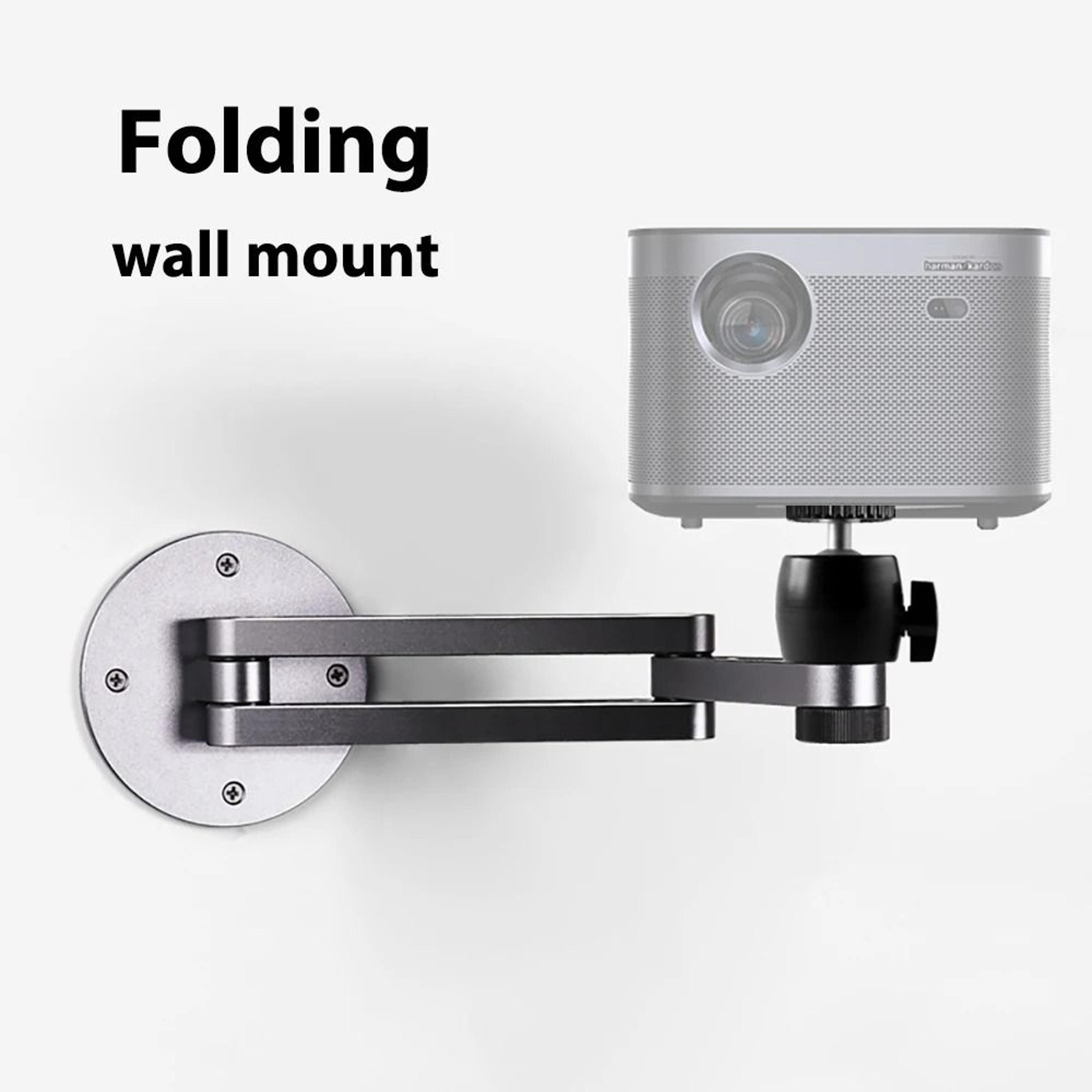 Foldable Projector Wall Mount  Durable Aluminum Alloy Adjustable Stand With 14 Thread Ball Head 0